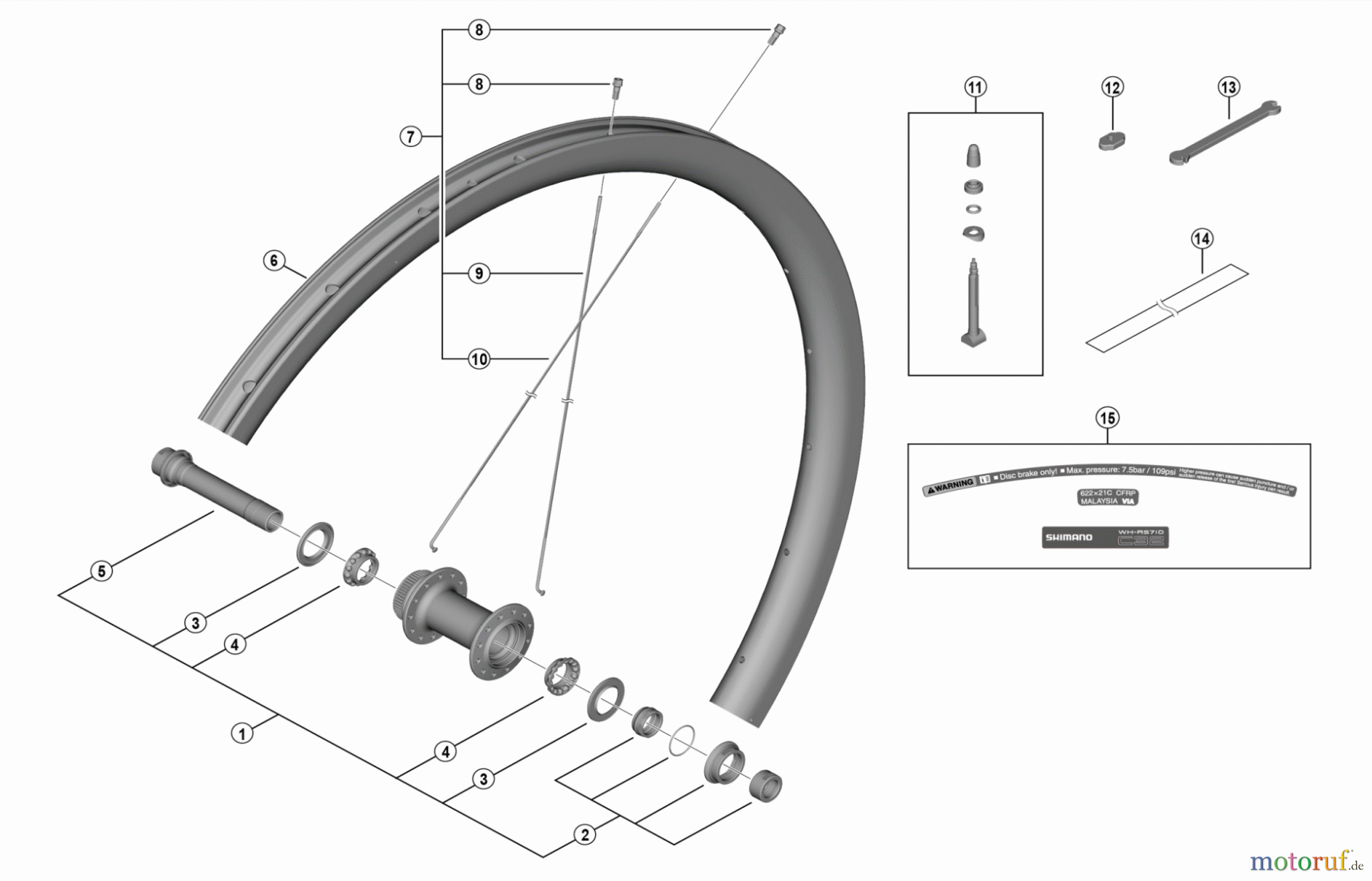  Shimano WH Wheels - Laufräder WH-RS710-C32-TL-F (-5025)