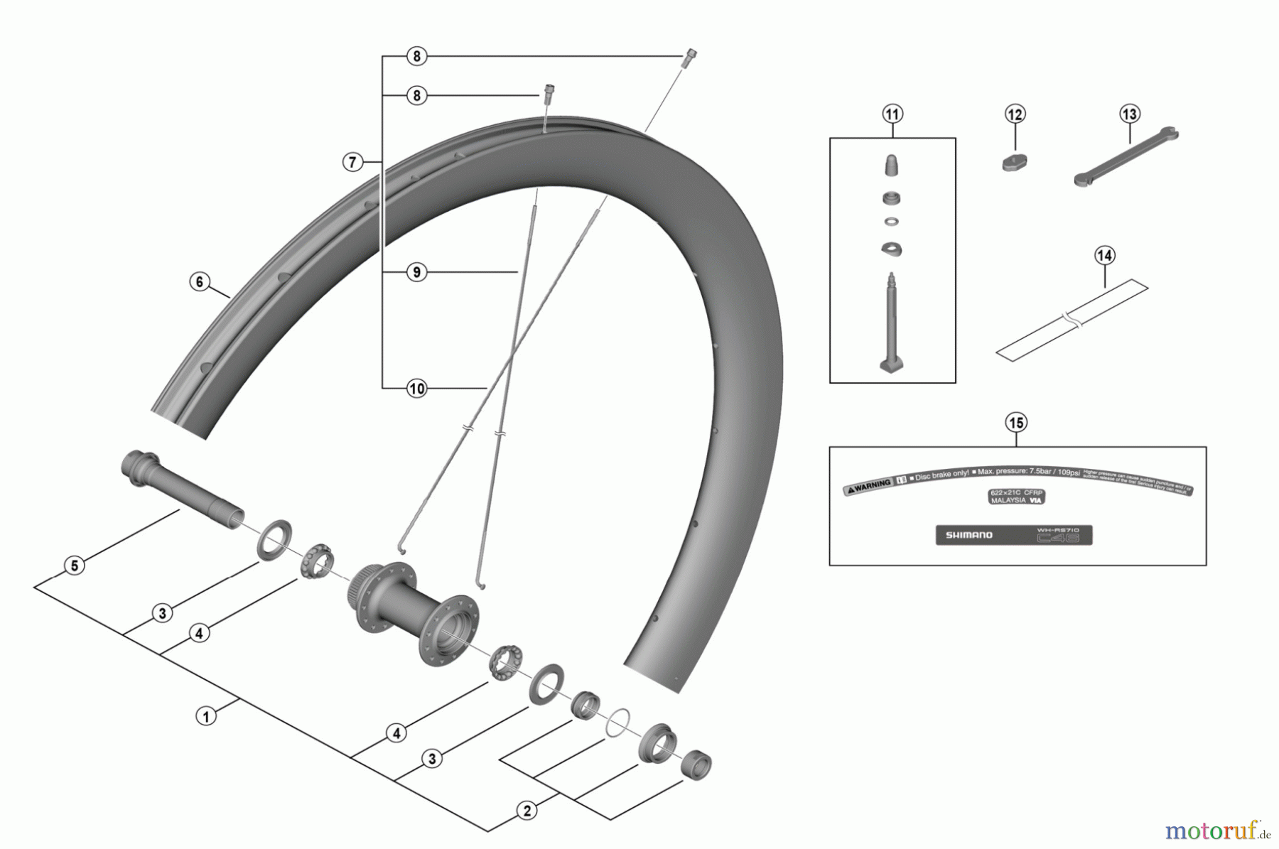  Shimano WH Wheels - Laufräder WH-RS710-C46-TL-F (-5027)