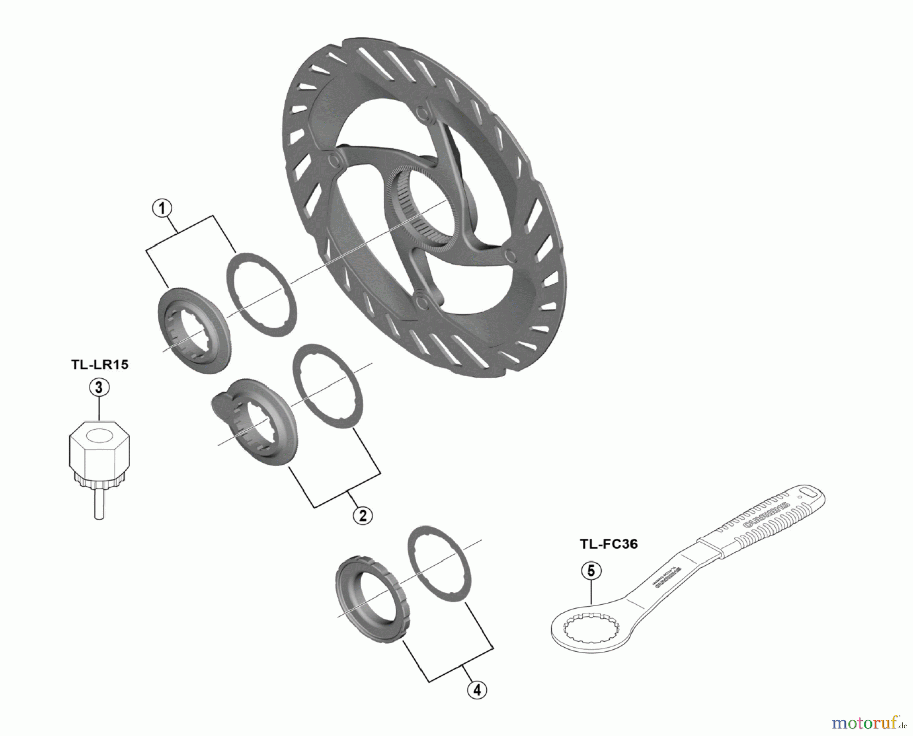  Shimano SM Smallparts - Kleinteile, RT, BT, BB, CD RT-CL900  Disc Brake Roto