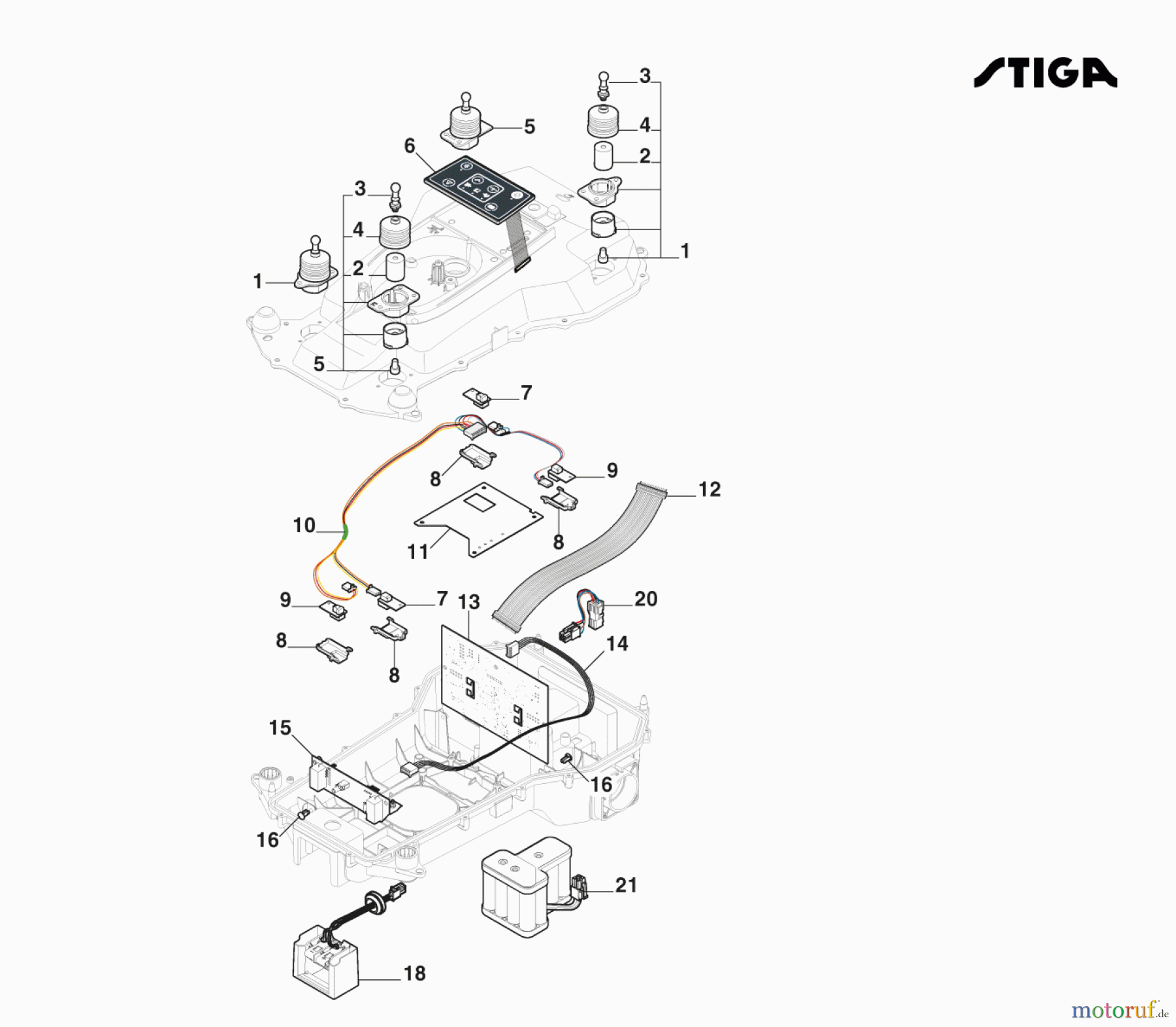  Stiga Mähroboter Baujahr 2023 G 600 2R3101018/ST2 Elektrische Teile: Platinen, Sensoren Und Displays