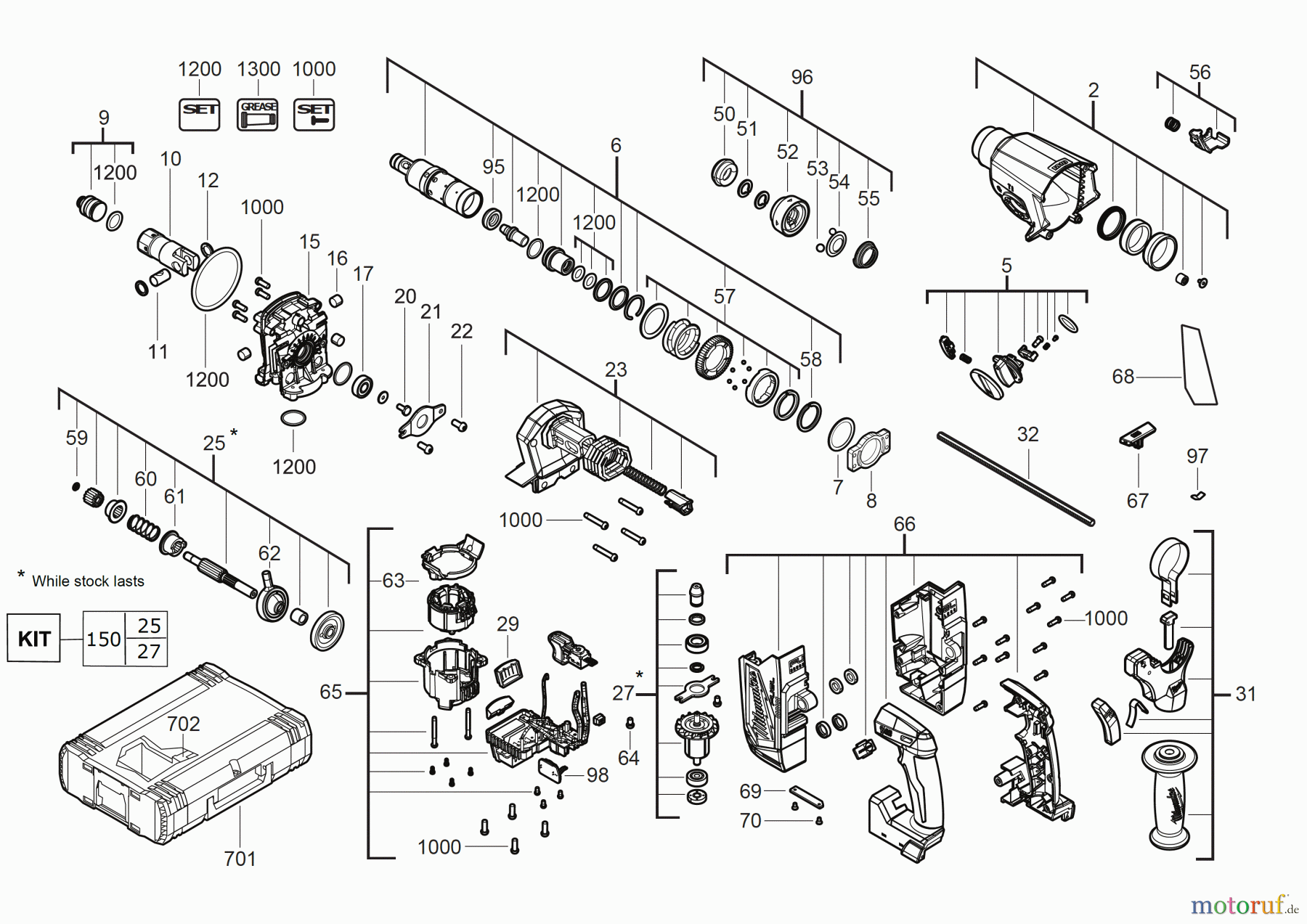  Milwaukee Akku-Geräte Bohren und Meißeln SDS-PLUS M18 ONEFH AKKU-KOMBIHAMMER Seite 1