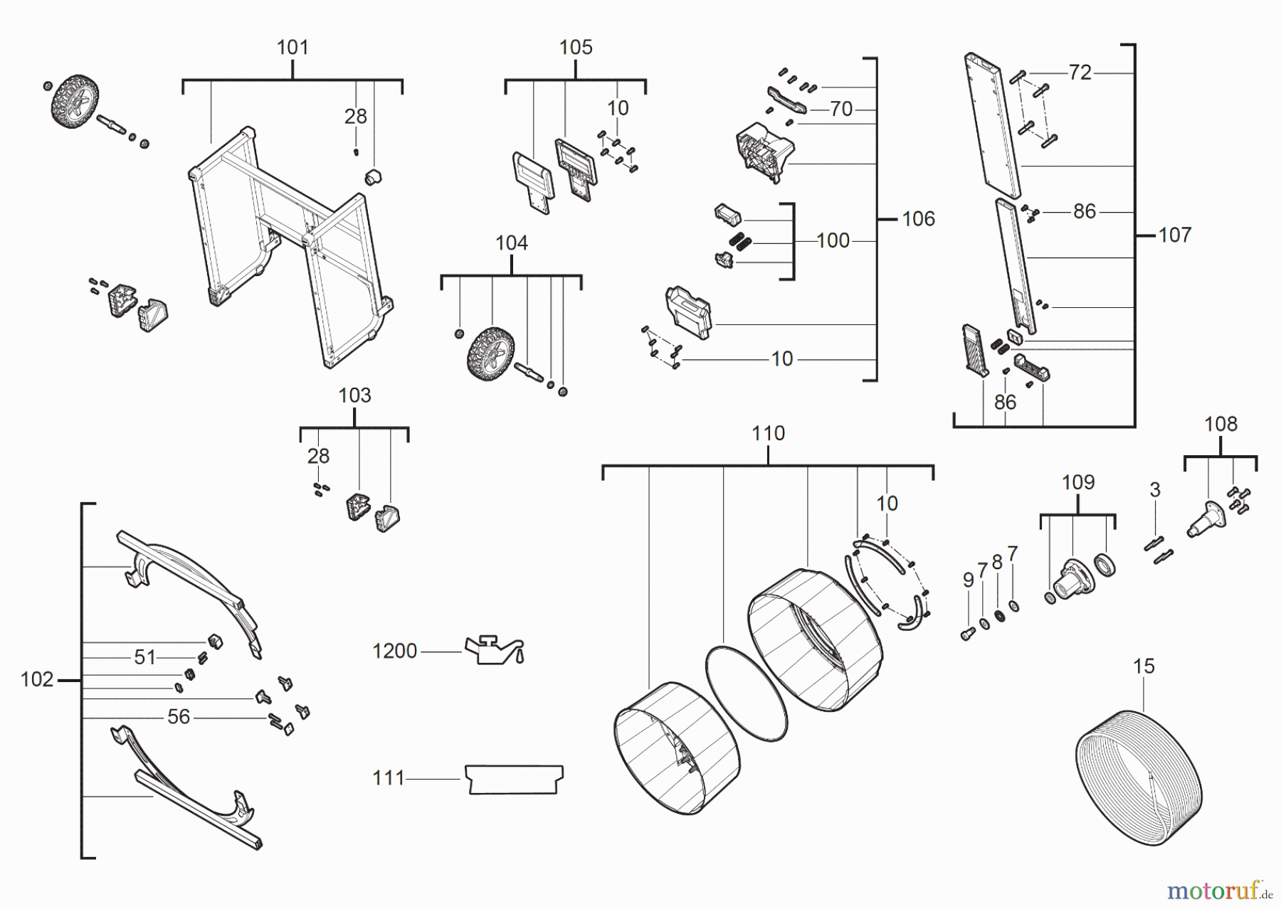  Milwaukee Akku-Geräte Rohrreiniger Hochgeschwindigkeitsmaschinen mit flexibler Welle M18 HSFSM Seite 1