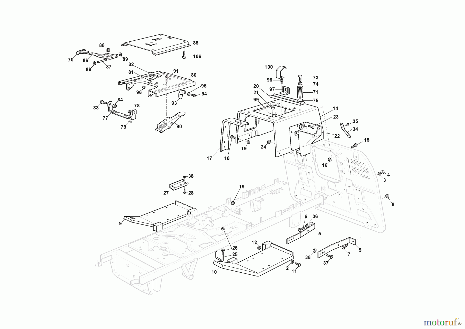  Stiga Aufsitzmäher Baujahr 2024 ESTATE 7122 W (2024) [2T1310481/ST3P] Rahmensatz