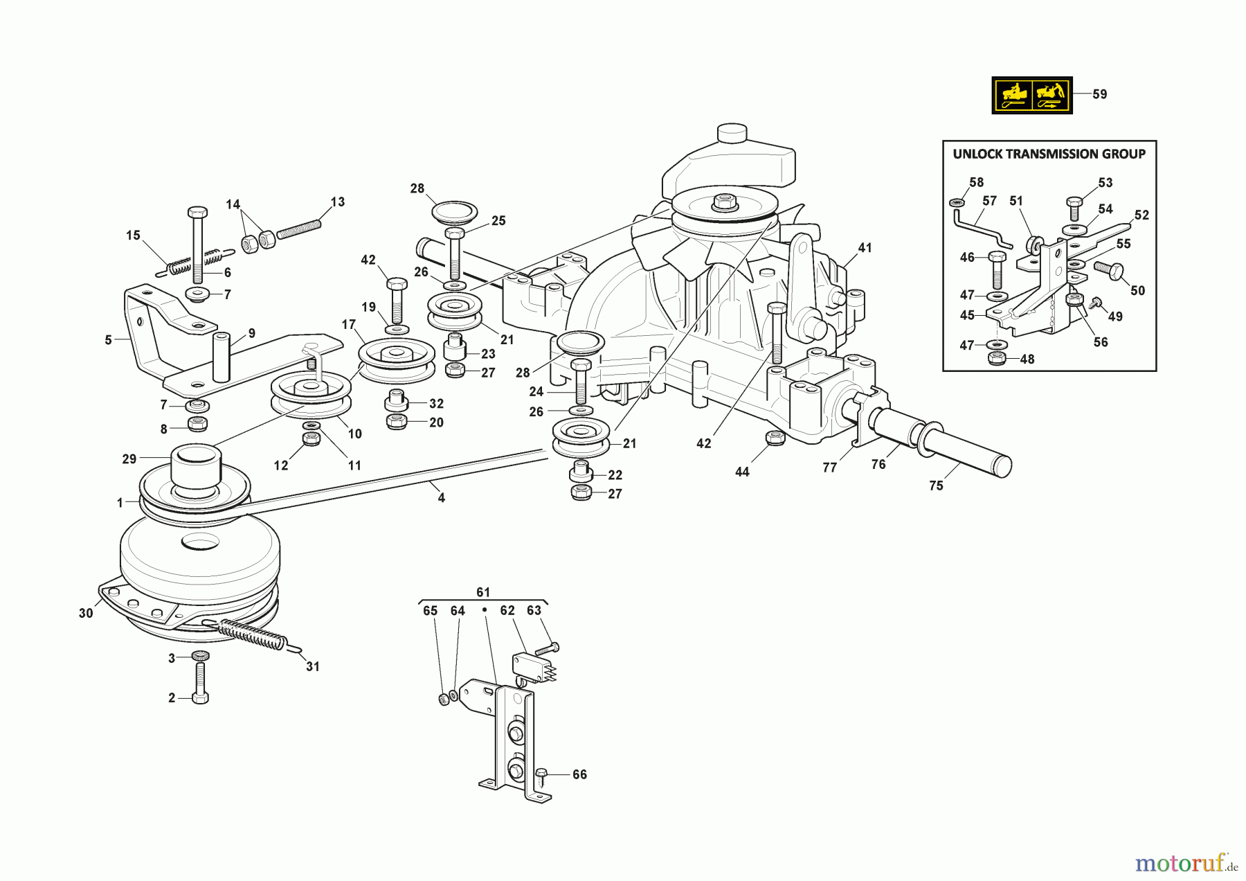  Stiga Aufsitzmäher Baujahr 2024 ESTATE 792 (2024) [2T0780481/ST1P] Getriebe TT mit elektromagnetischer Kupplung Ogura