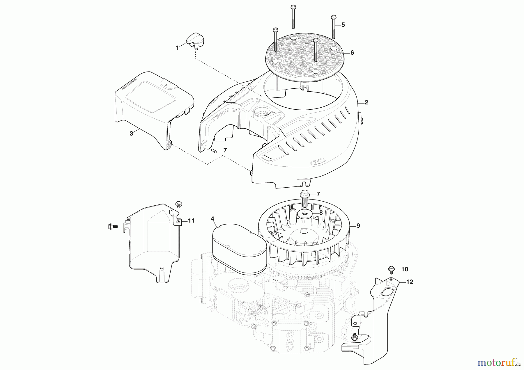  Stiga Aufsitzmäher Baujahr 2024 ESTATE 792 (2024) [2T0780481/ST1P] Lüfterhaube, Luftfilter