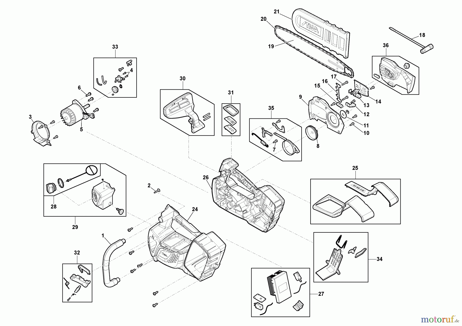  Stiga Kettensägen Baujahr 2024 PR 700e (2024) Seite 1