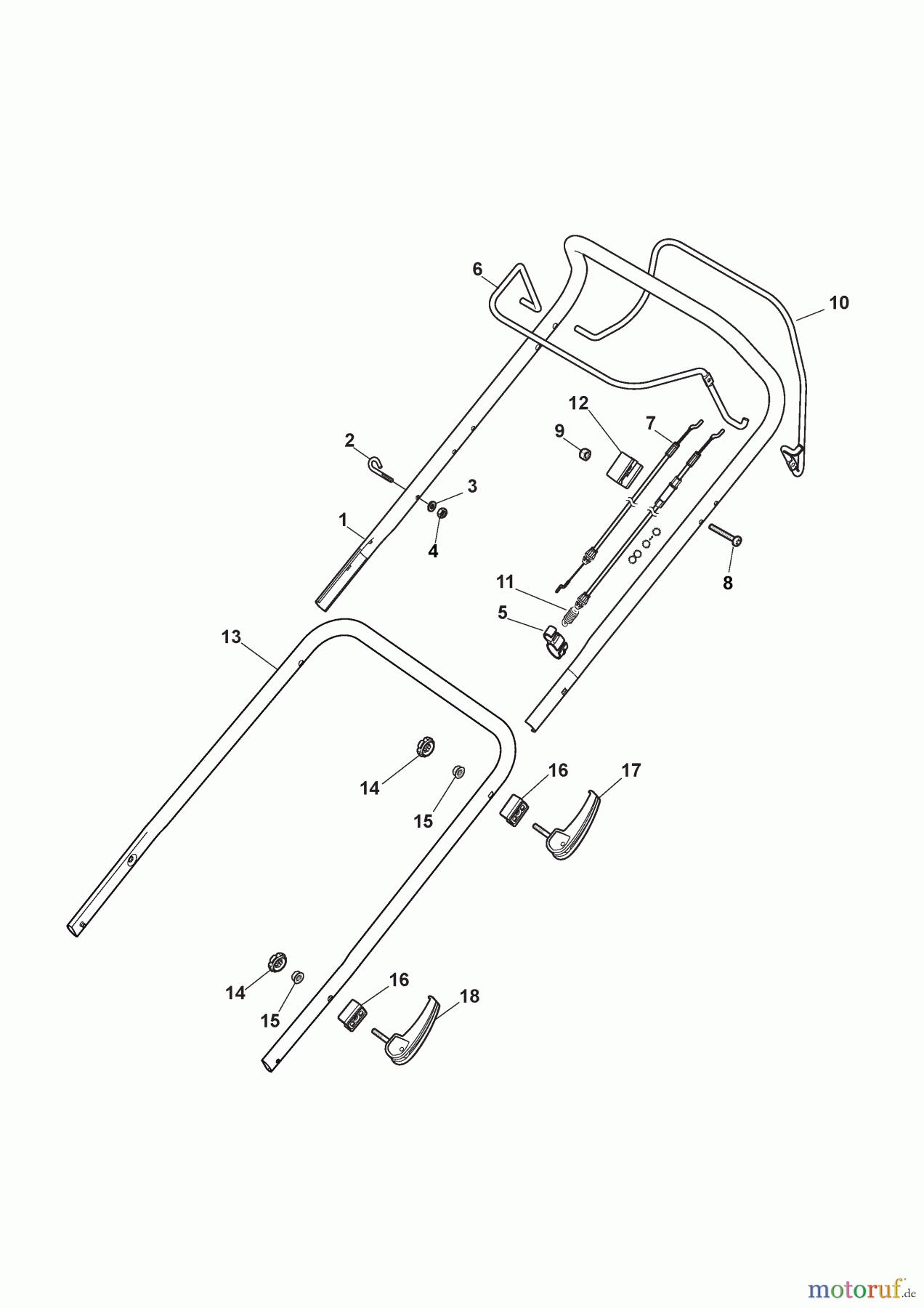  Global Garden Products GGP Rasenmäher Baujahr 2015 GBW 53 RE (2015) 294556828/BA Holm, Oberteil - Schnellspanner