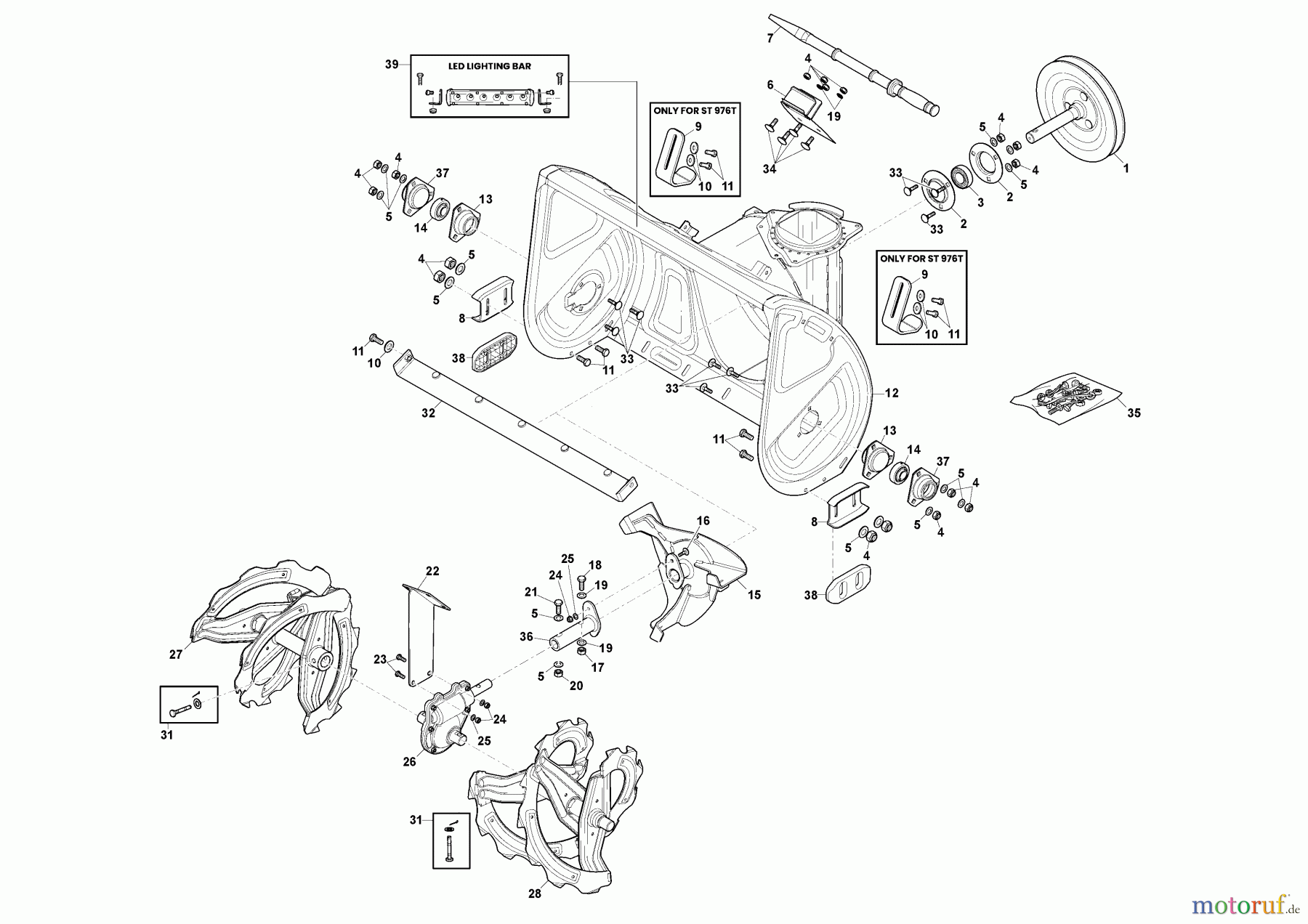  Stiga Schneefräsen Baujahr 2024 ST 976 T (2024)2S2767615/ST1 Schneegehäuse