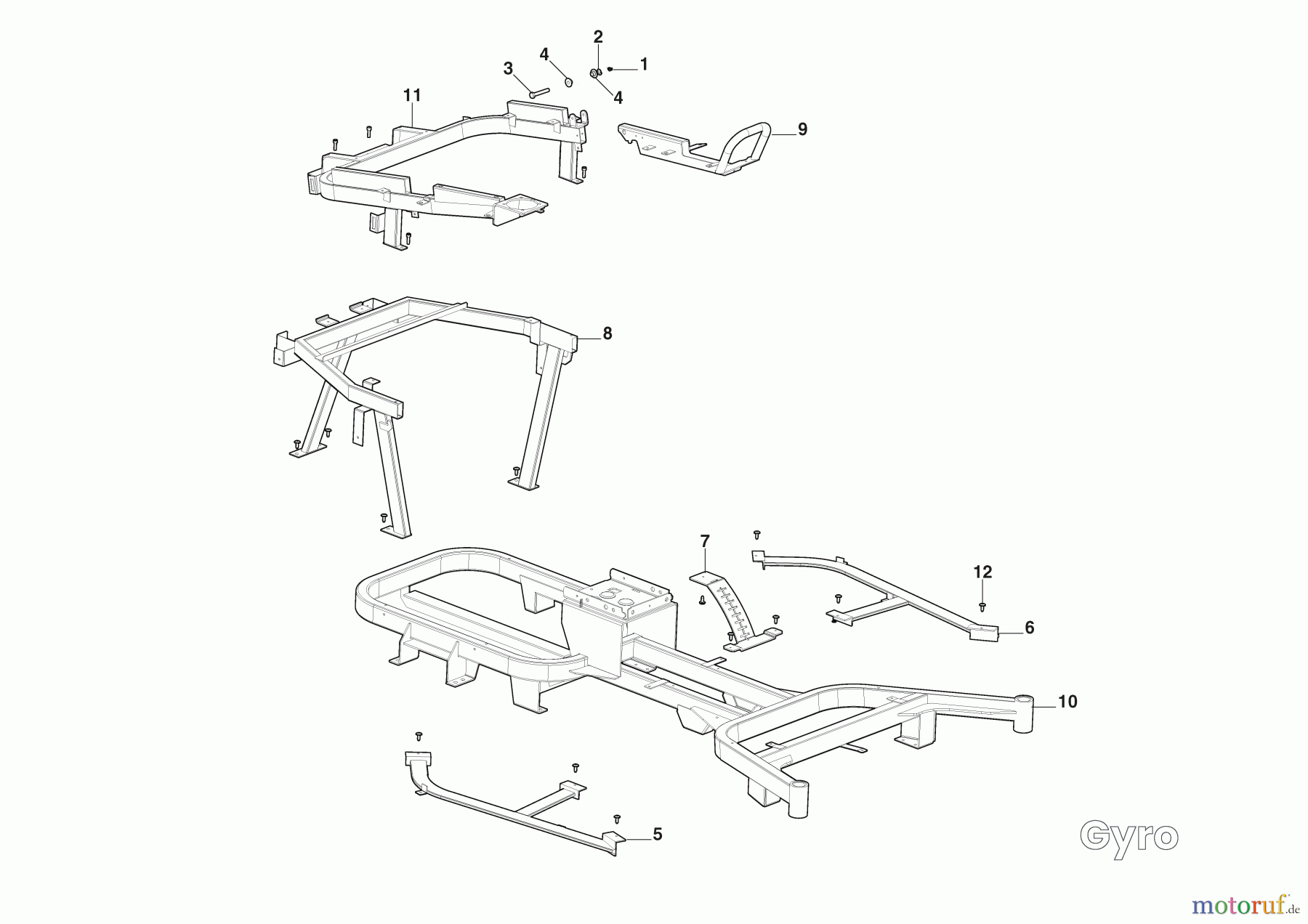  Stiga Zero Turn Mowers Baujahr 2024 Gyro 700e (2024) 2F7063605/ST1 Chassie