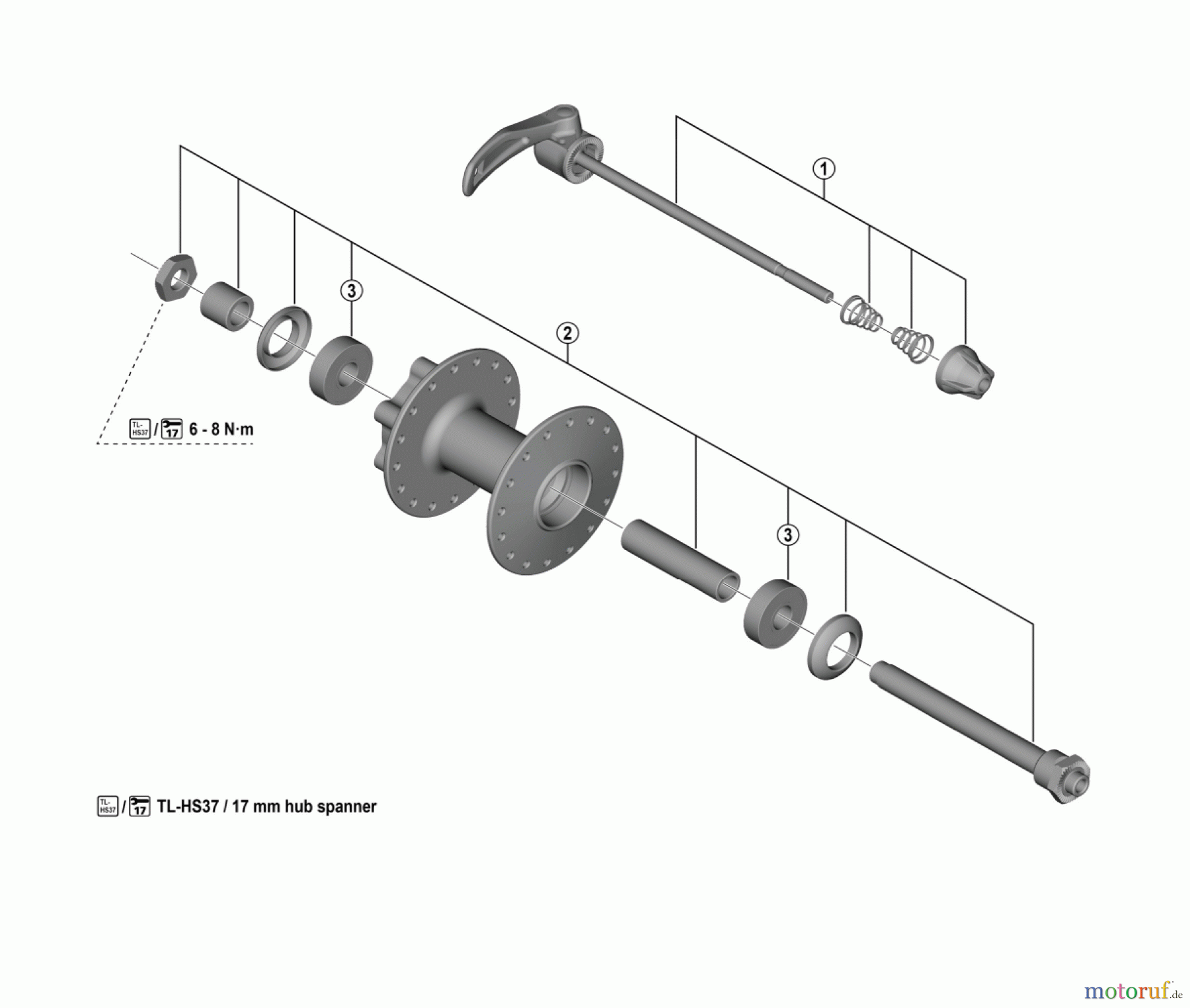  Shimano HB Hub - Vordere Nabe HB-QB400 Front Hub