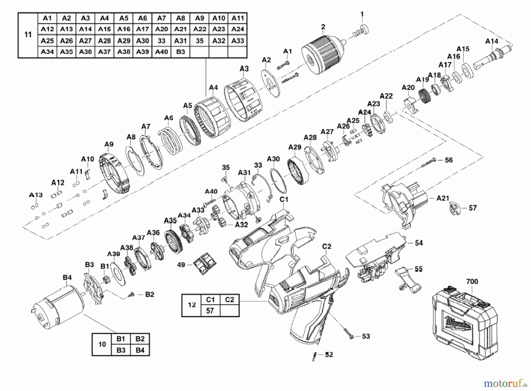  Milwaukee Akku-Geräte Bohren und Meißeln ältere Geräte C12PD-32C AKKU-SCHLAGBOHRER