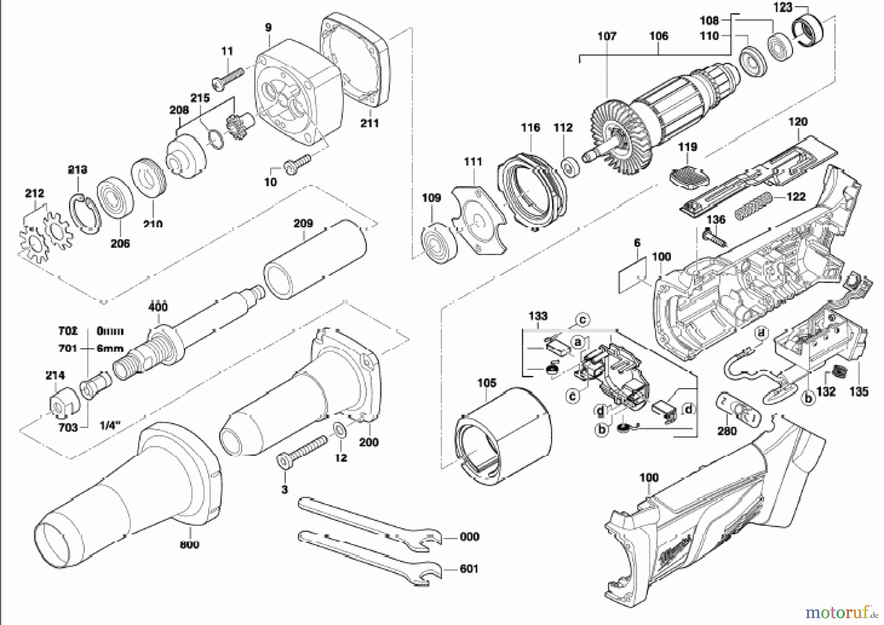  Milwaukee Akku-Geräte Schleifen und Polieren ältere Modelle HD18SG AKKU-GERADSCHLEIFER