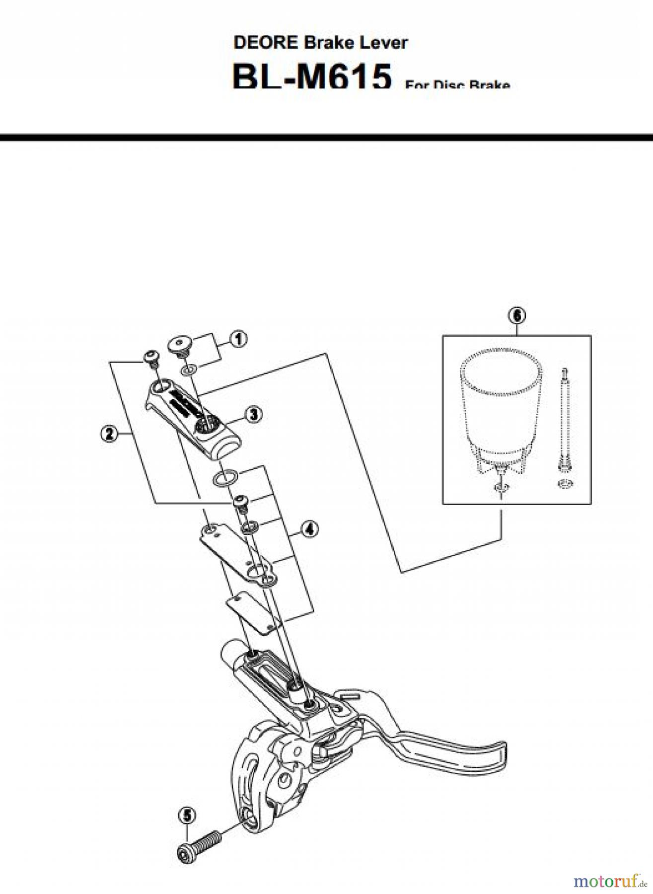  Shimano BL Brake Lever - Bremshebel BL-M615-3496