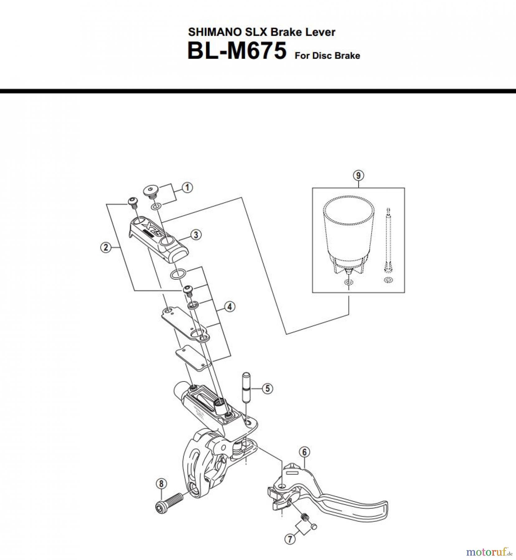  Shimano BL Brake Lever - Bremshebel BL-M675-3394