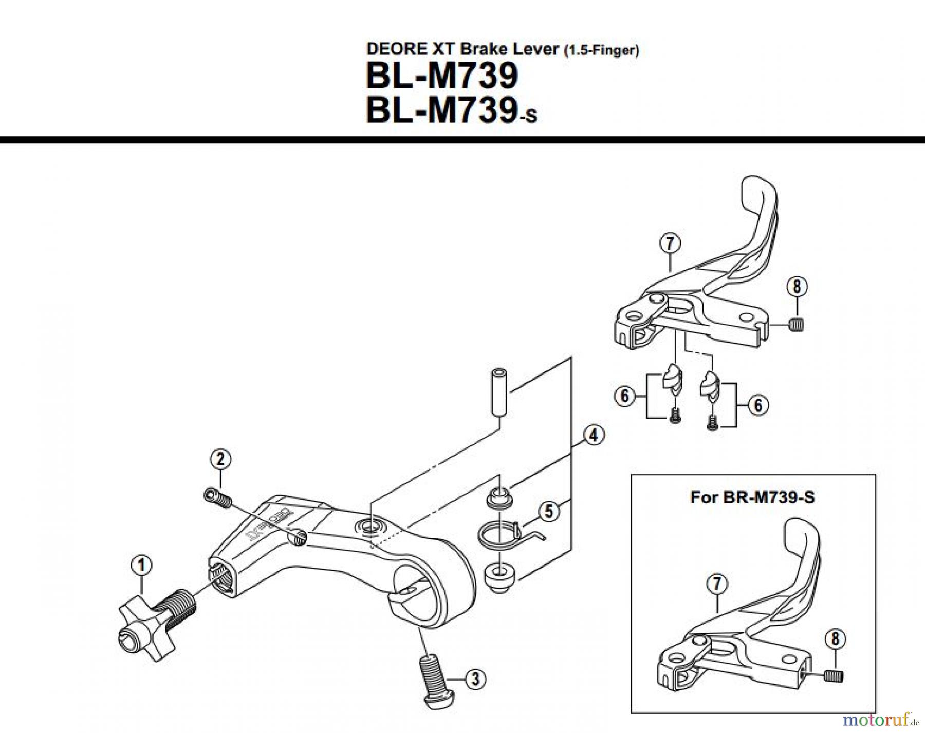  Shimano BL Brake Lever - Bremshebel BL-M739S