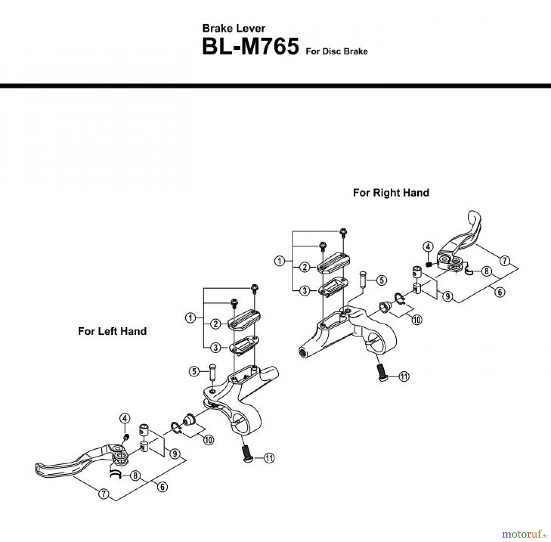  Shimano BL Brake Lever - Bremshebel BL-M765-2485