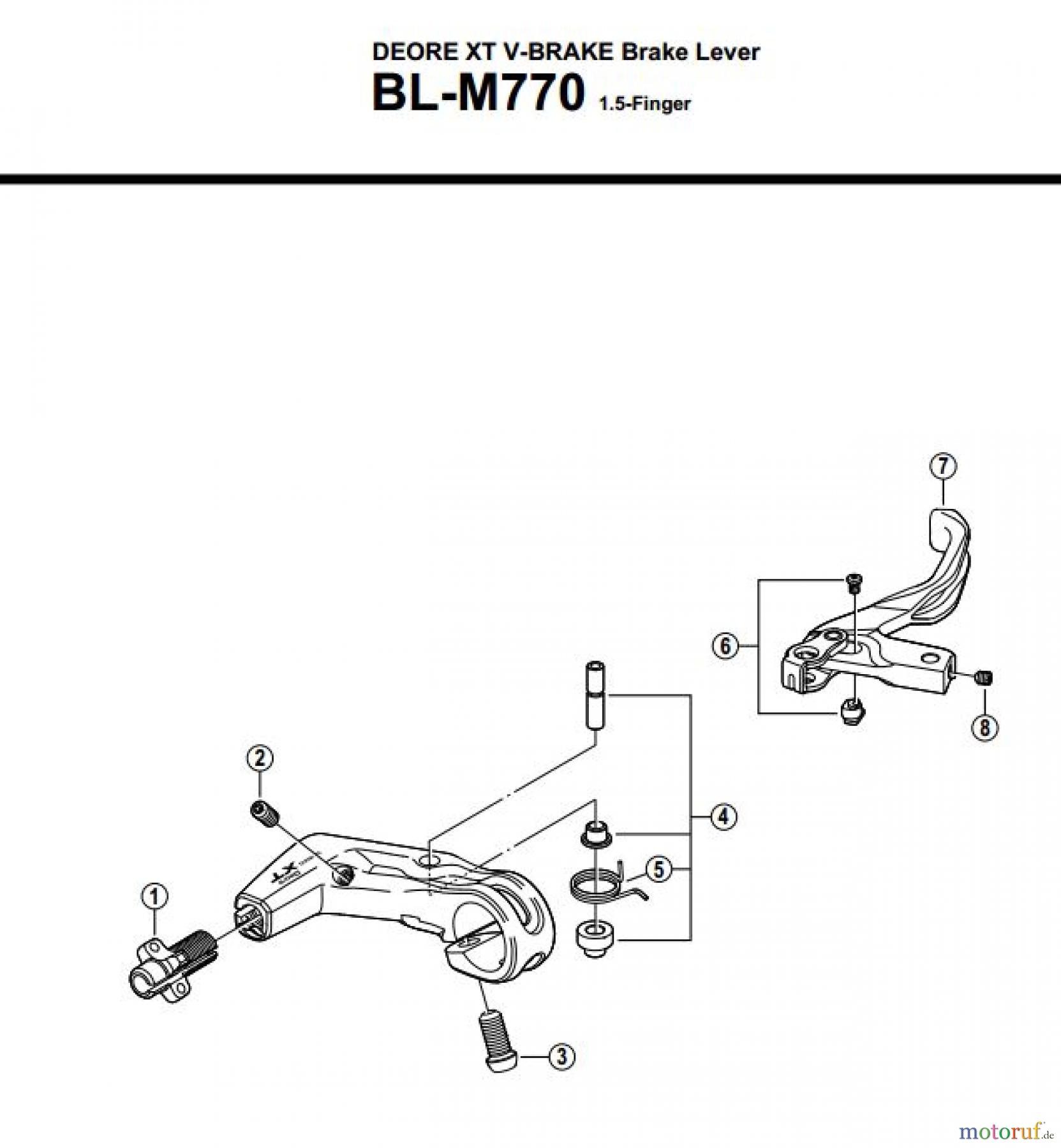  Shimano BL Brake Lever - Bremshebel BL-M770-2687