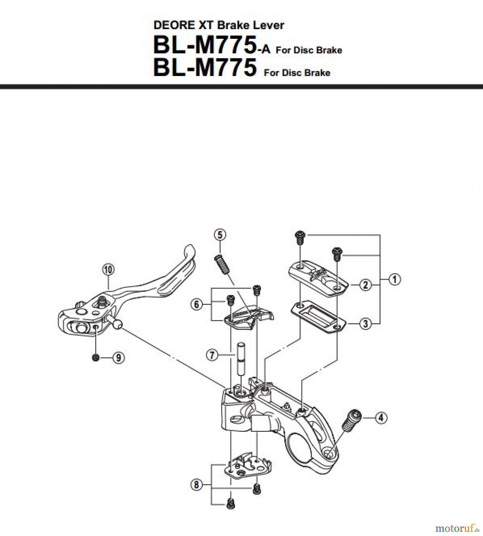  Shimano BL Brake Lever - Bremshebel BL-M775-2689B