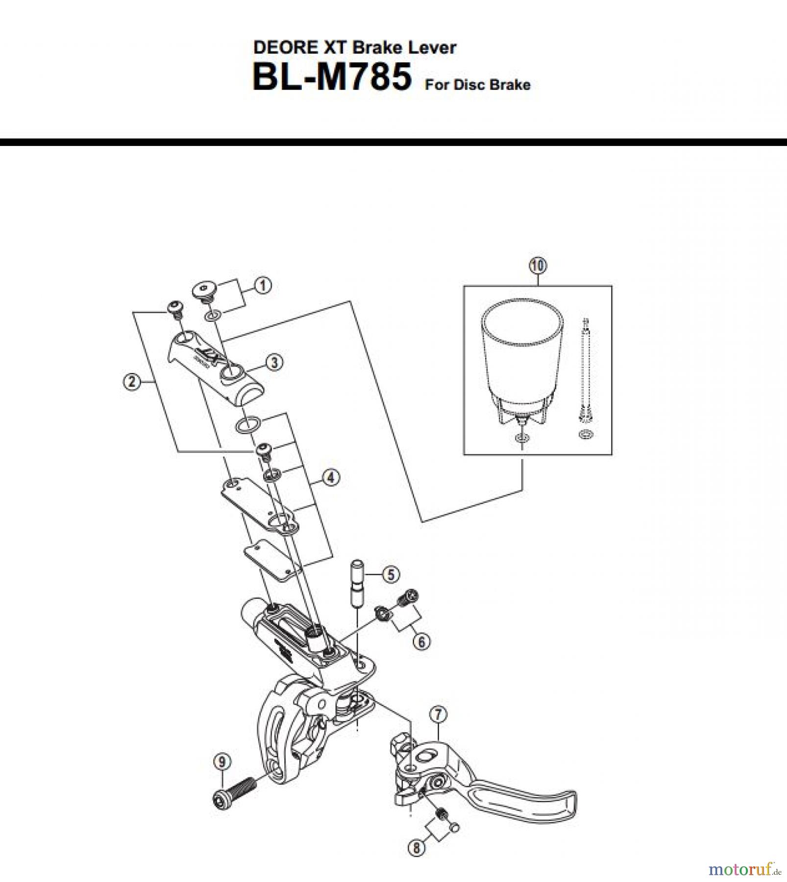  Shimano BL Brake Lever - Bremshebel BL-M785-3158A