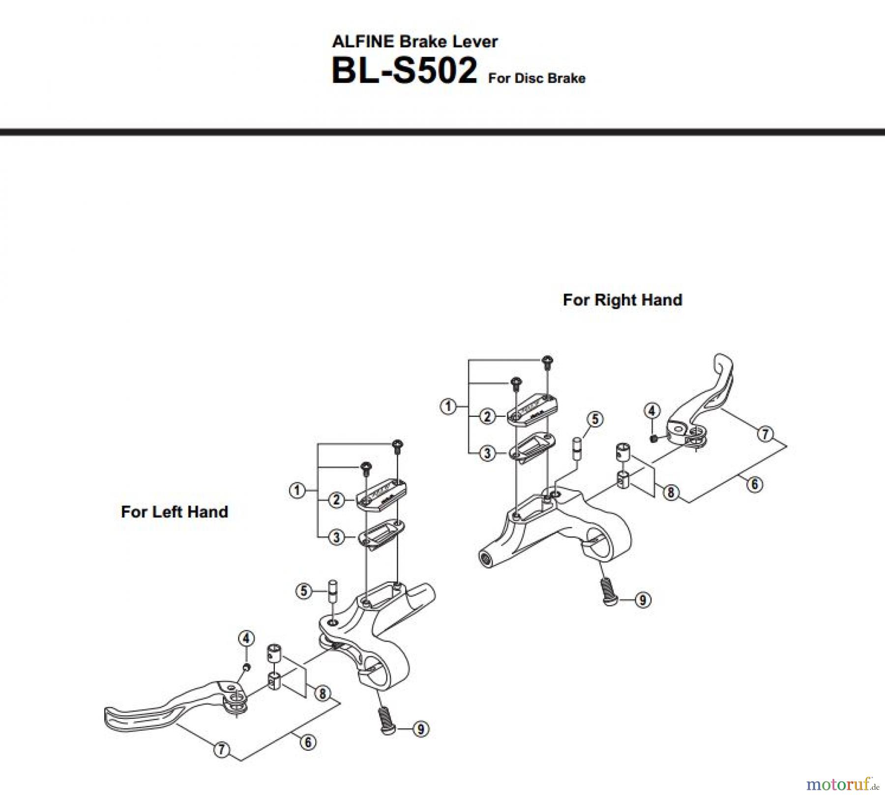  Shimano BL Brake Lever - Bremshebel BL-S502-2633A