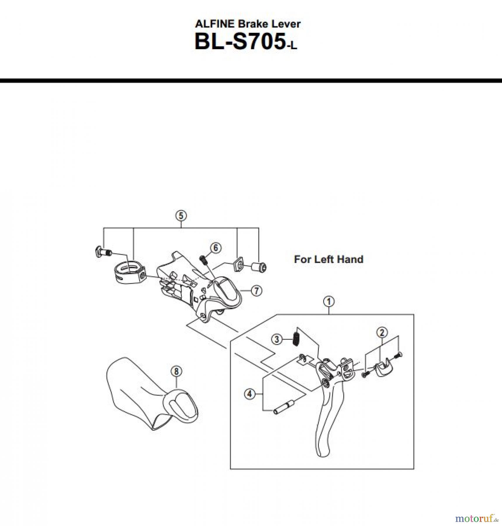  Shimano BL Brake Lever - Bremshebel BL-S705-L3300