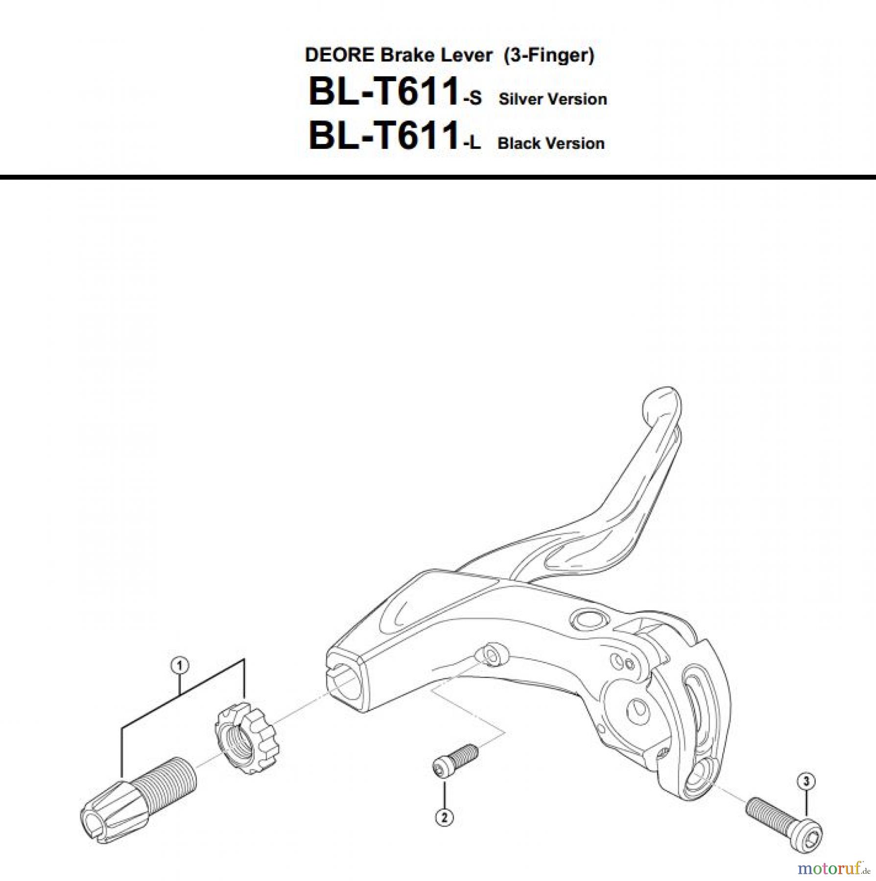  Shimano BL Brake Lever - Bremshebel BL-T611-3498