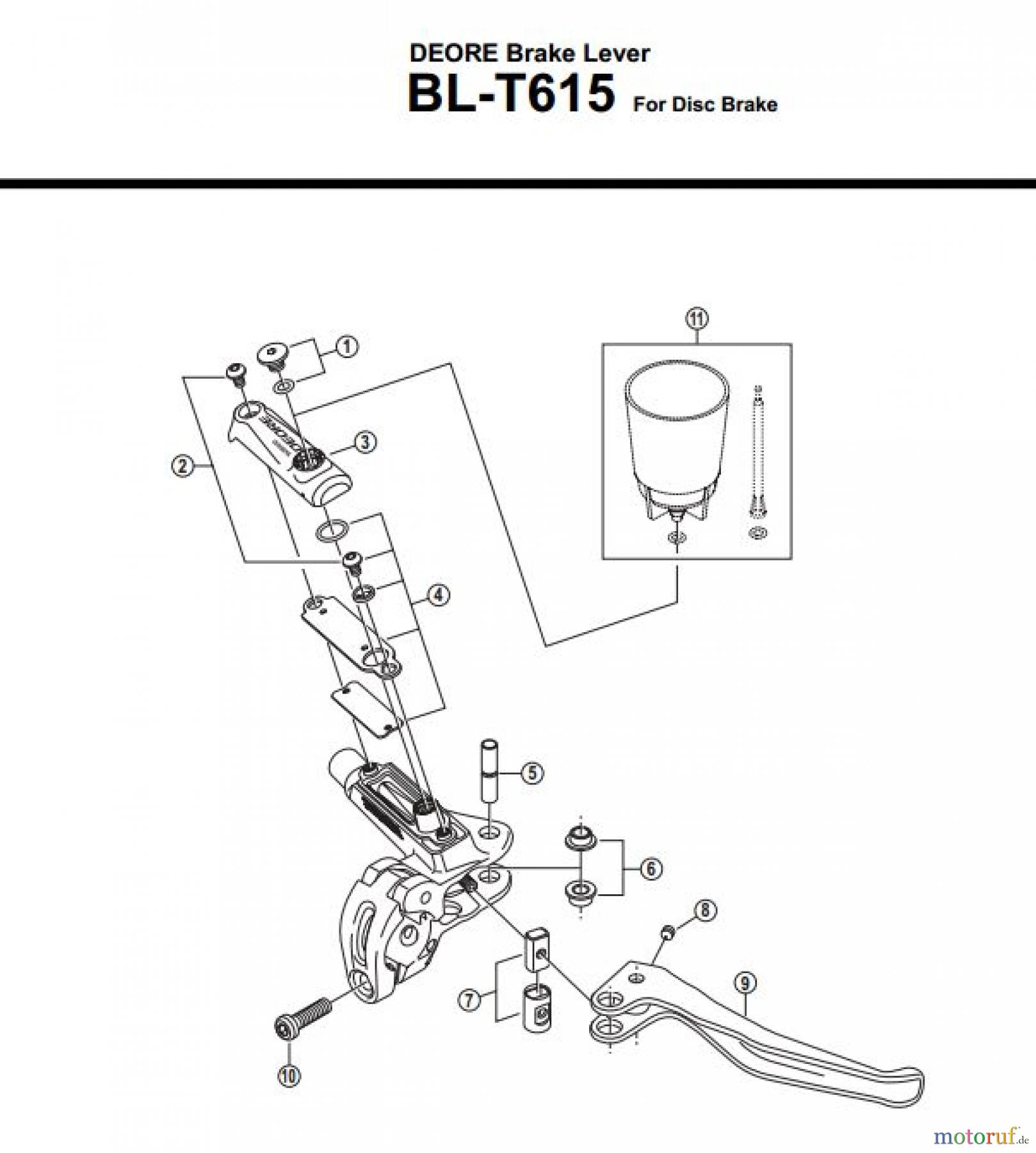  Shimano BL Brake Lever - Bremshebel BL-T615-3499