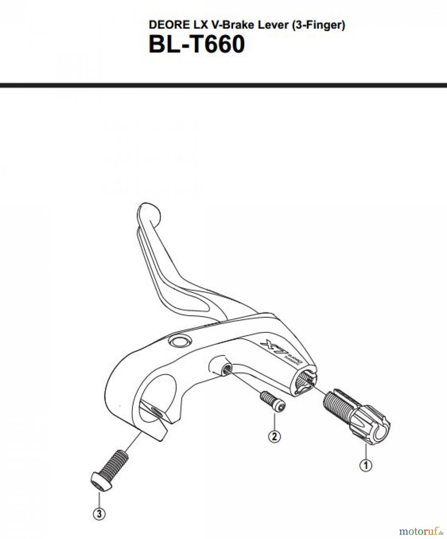  Shimano BL Brake Lever - Bremshebel BL-T660-2853