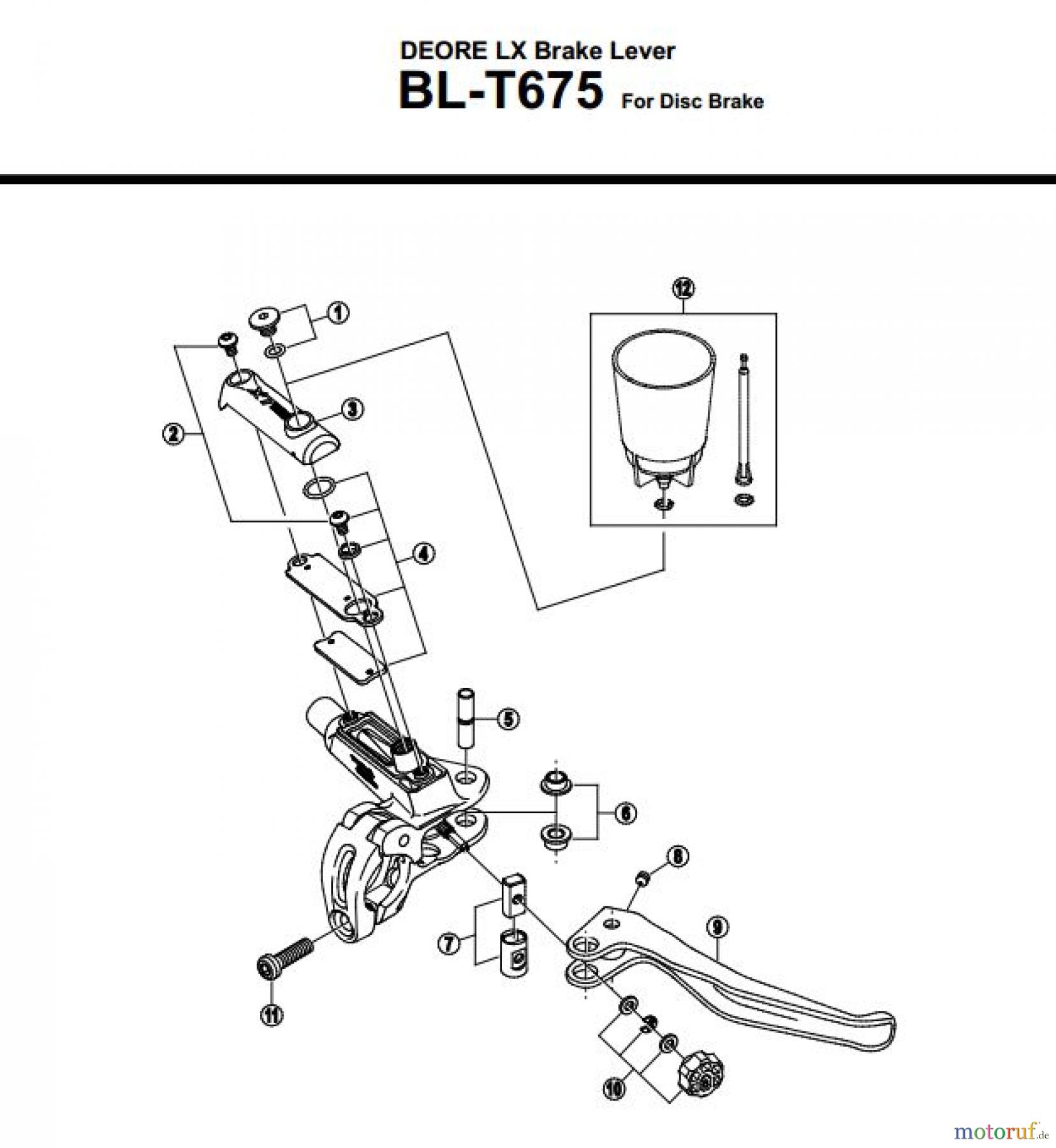  Shimano BL Brake Lever - Bremshebel BL-T675-3306