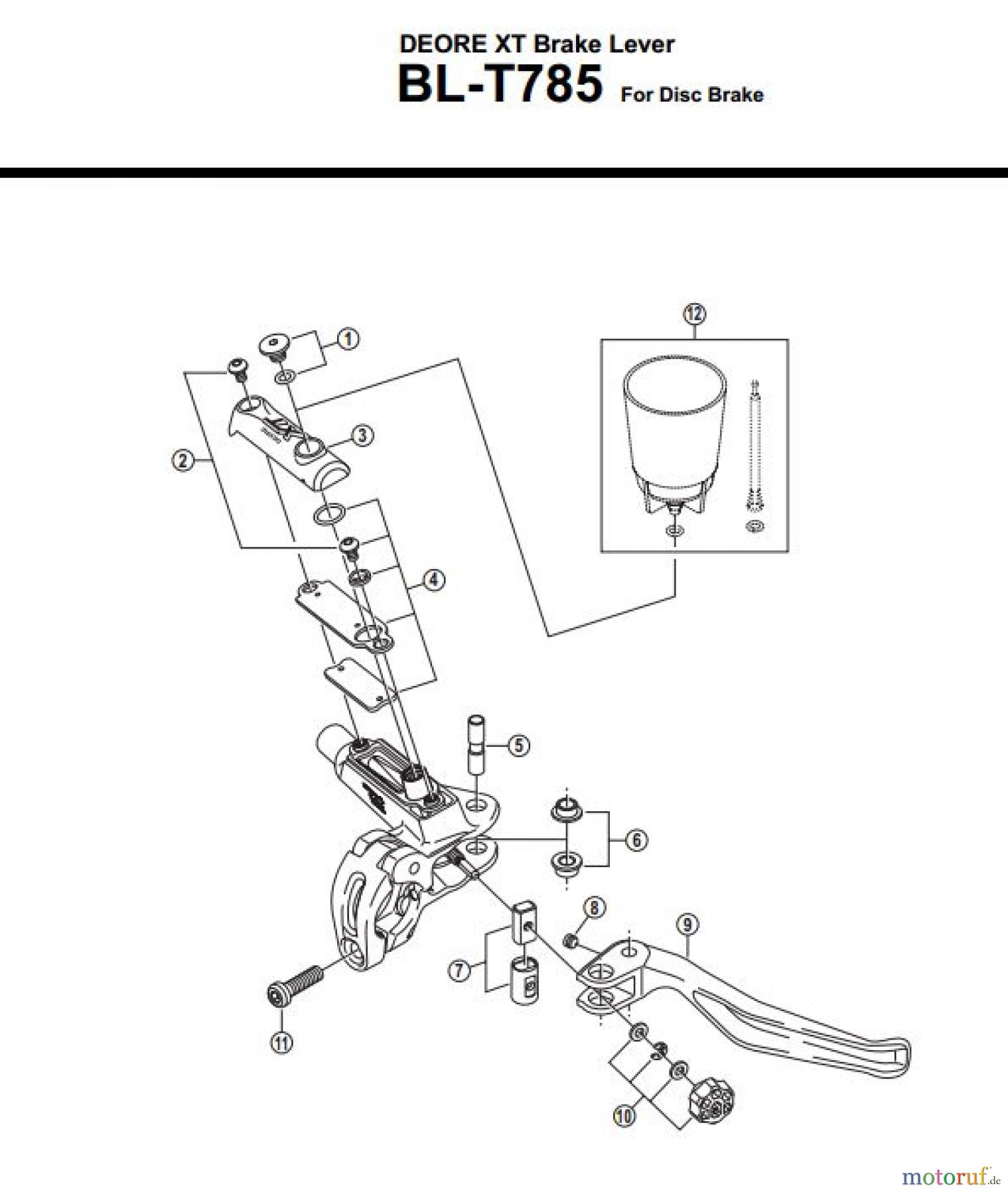  Shimano BL Brake Lever - Bremshebel BL-T785-3160A