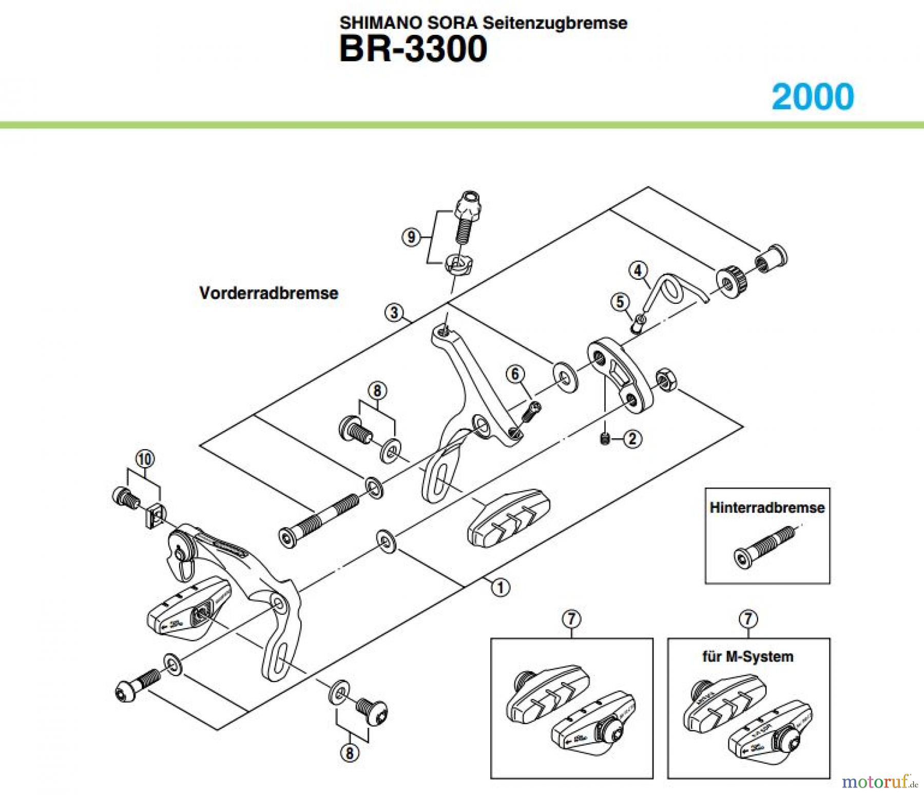  Shimano BR Brake - Bremse BR-3300-SORA