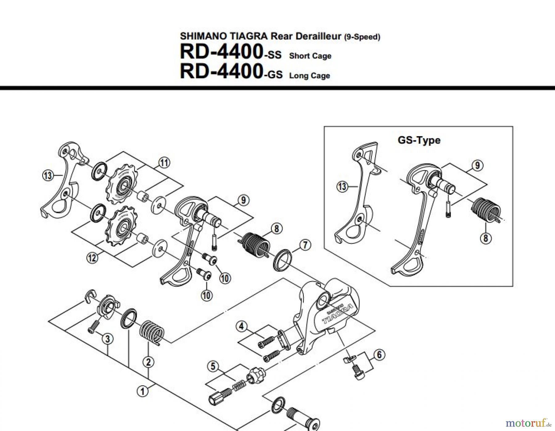  Shimano RD Rear Derailleur - Schaltwerk RD-4400