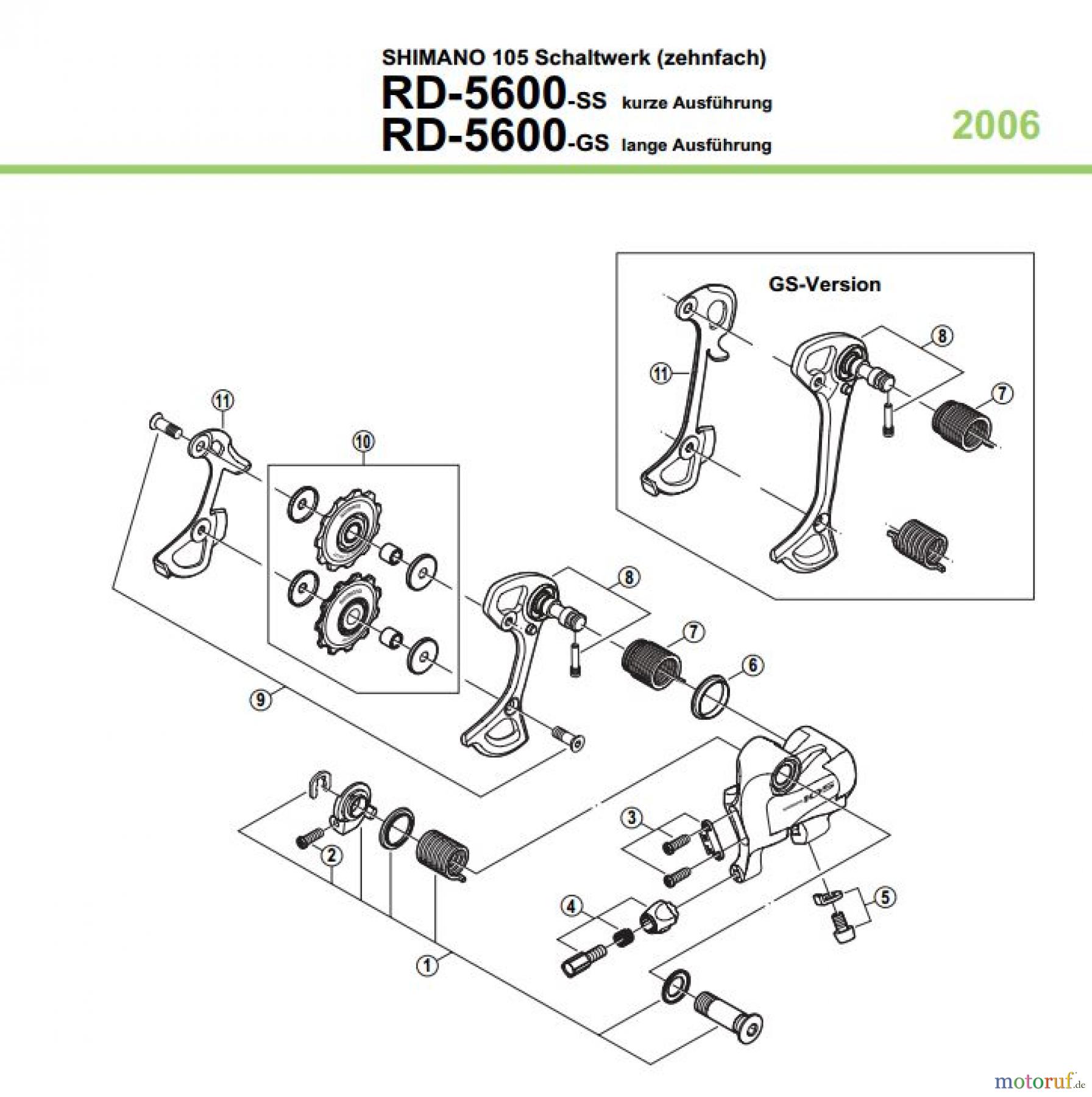  Shimano RD Rear Derailleur - Schaltwerk RD-5600-05