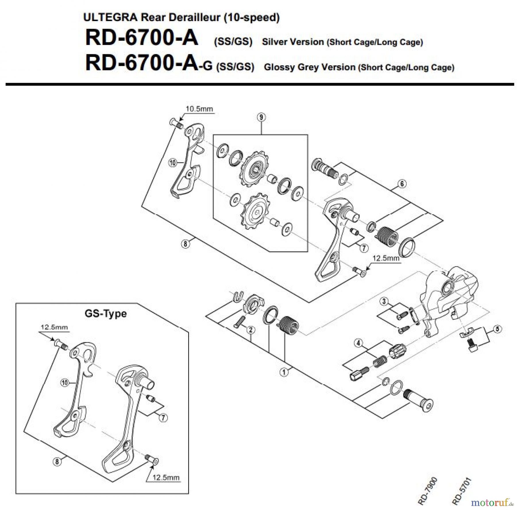  Shimano RD Rear Derailleur - Schaltwerk RD-6700-A-3309