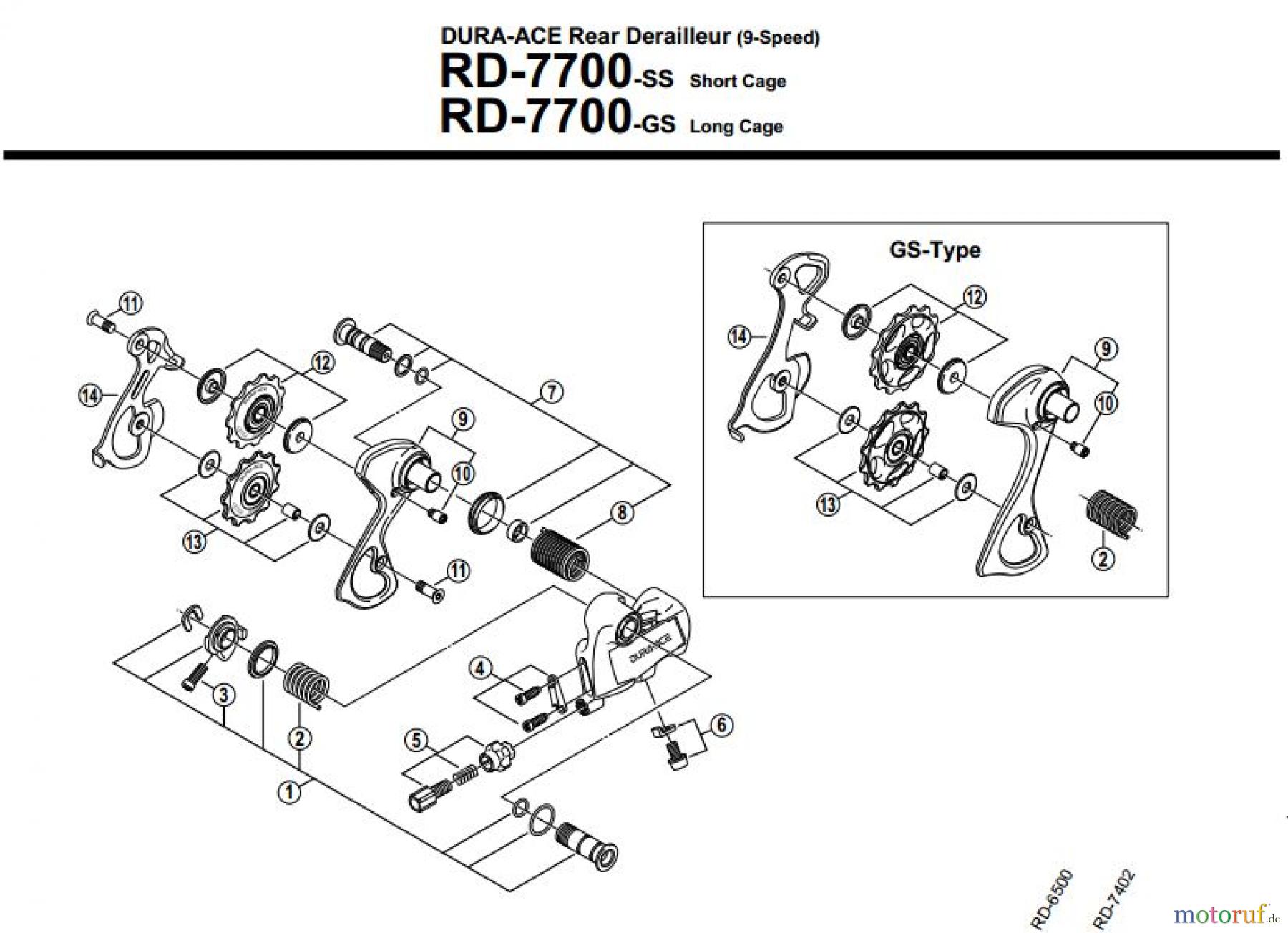  Shimano RD Rear Derailleur - Schaltwerk RD-7700