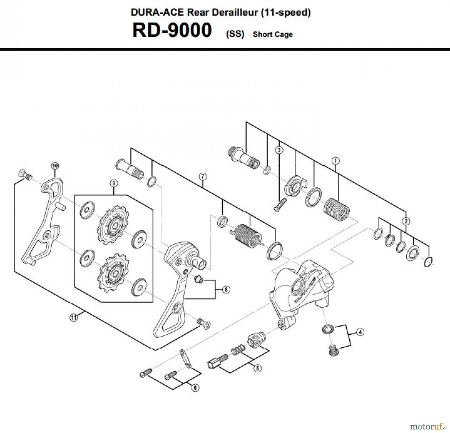  Shimano RD Rear Derailleur - Schaltwerk RD-9000-3330