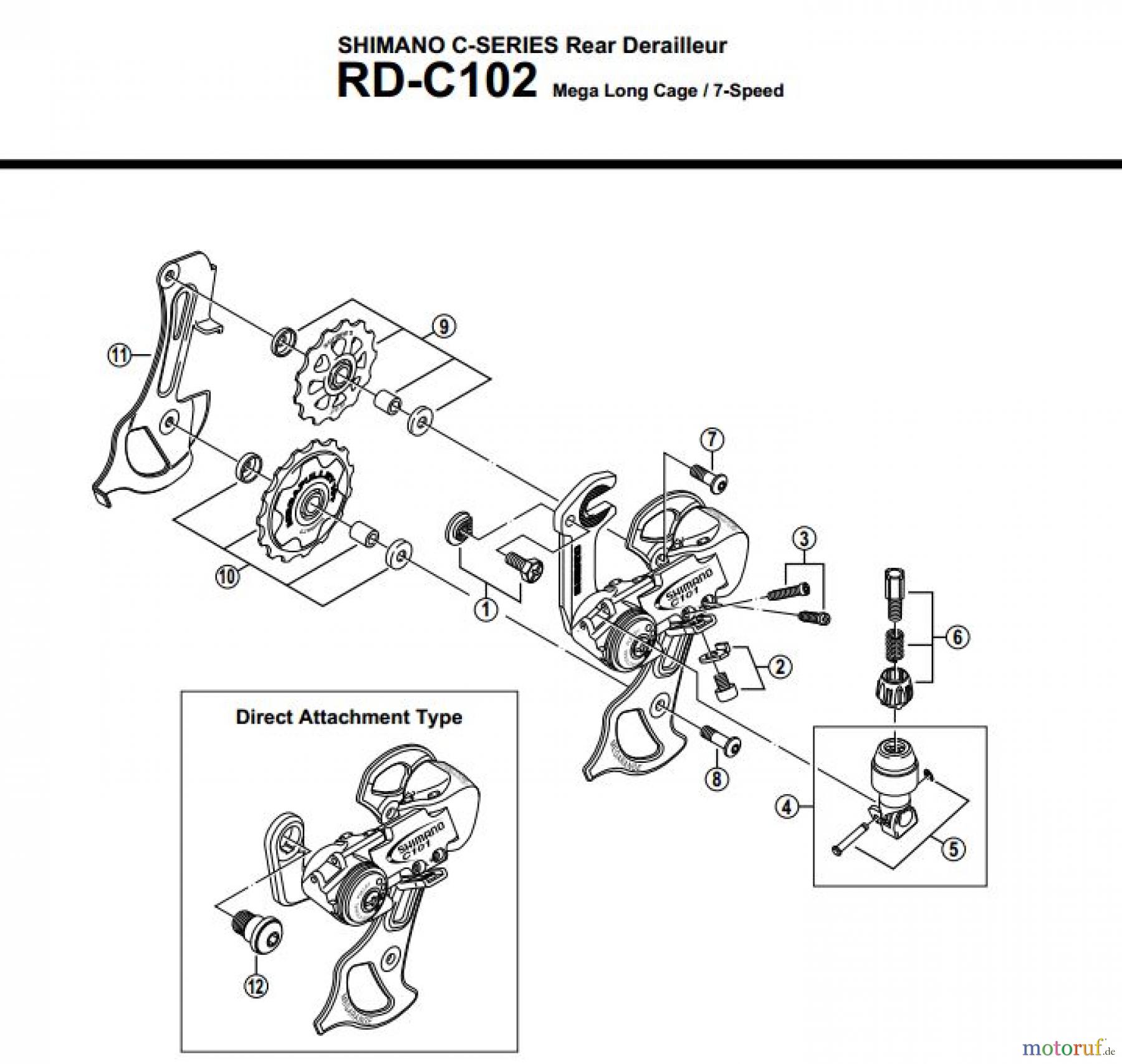  Shimano RD Rear Derailleur - Schaltwerk RD-C102