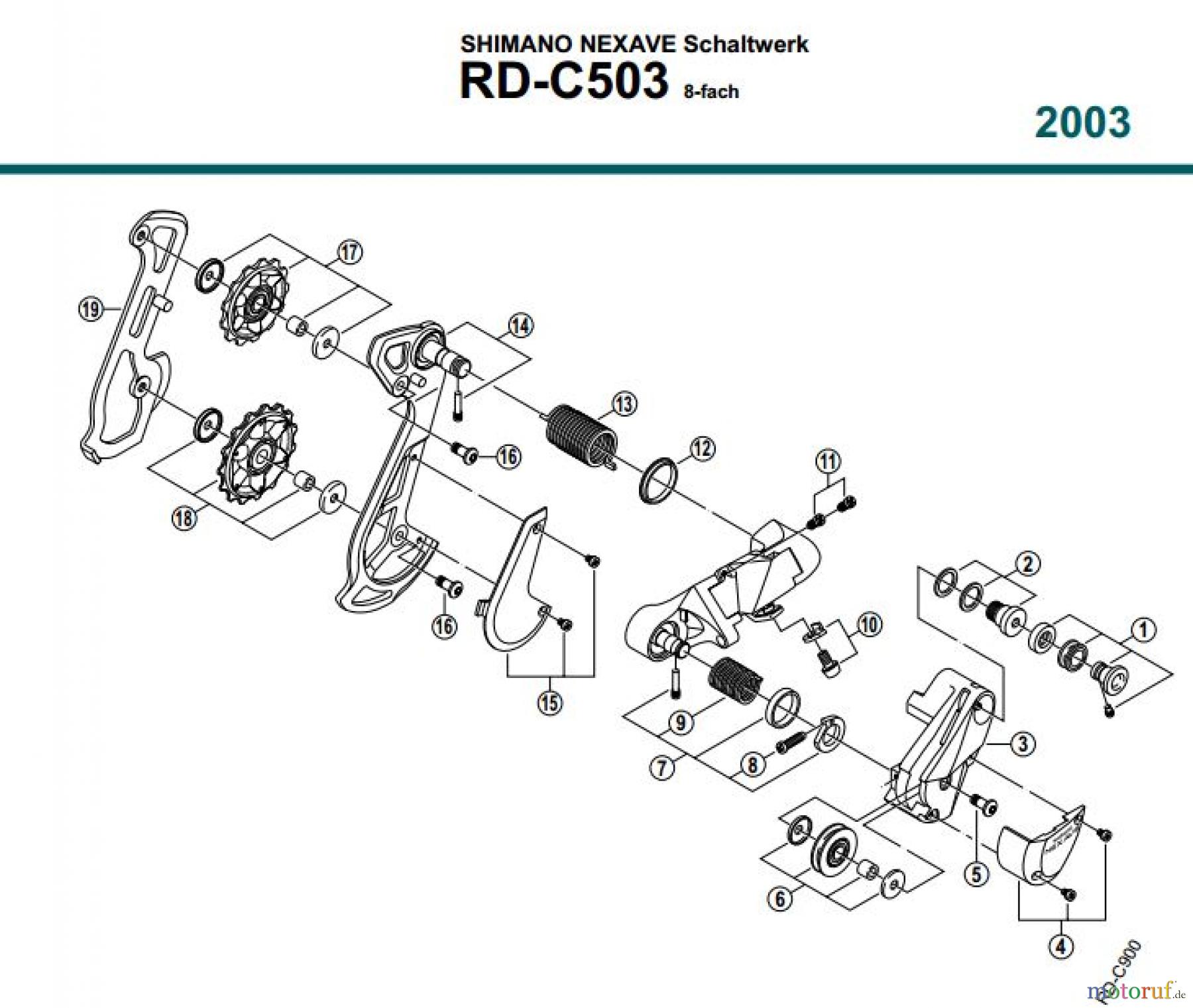  Shimano RD Rear Derailleur - Schaltwerk RD-C503-03