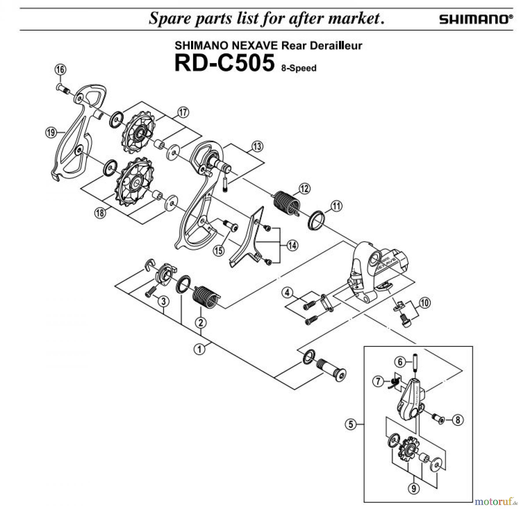  Shimano RD Rear Derailleur - Schaltwerk RD-C505