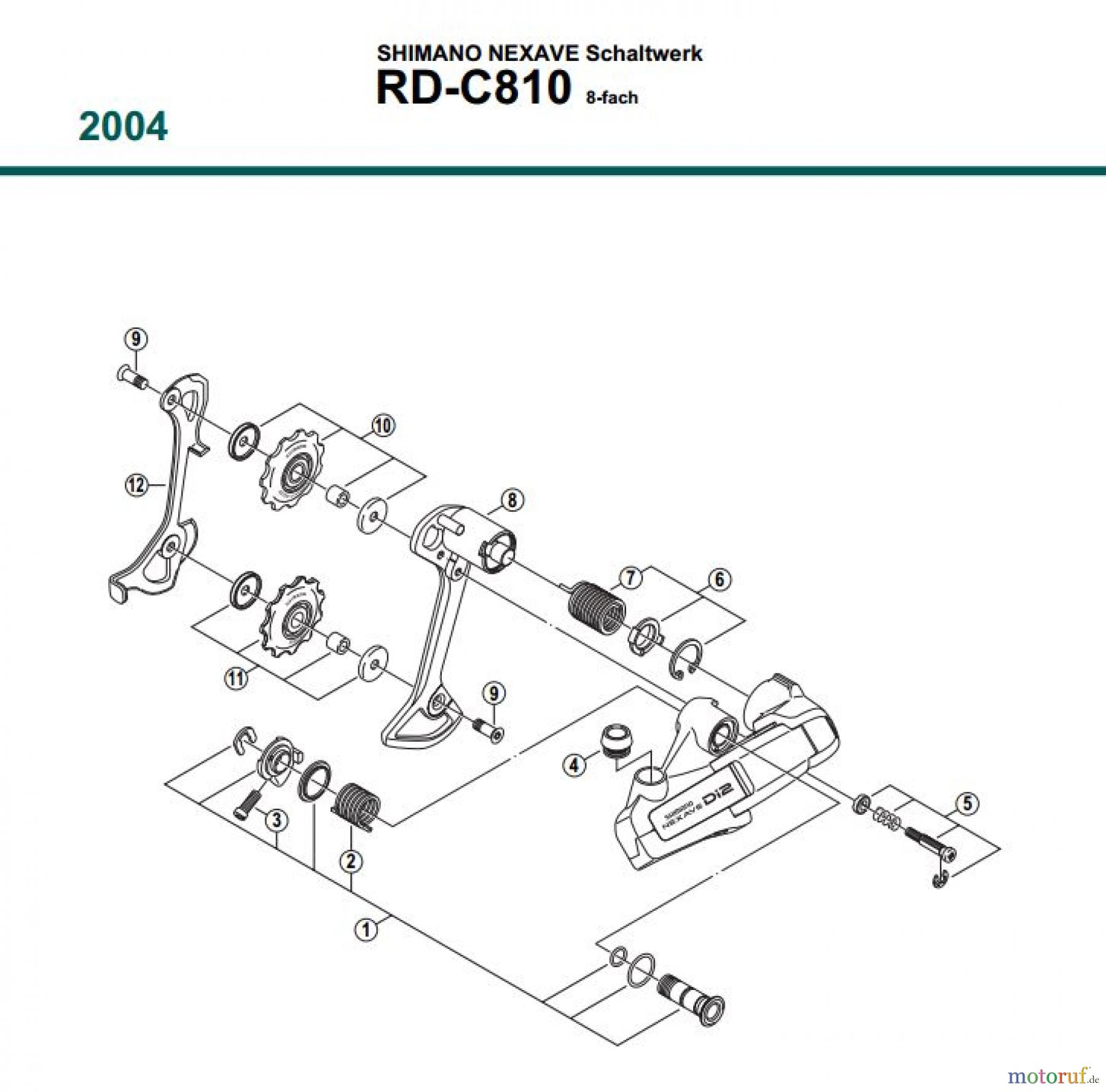  Shimano RD Rear Derailleur - Schaltwerk RD-C810-04