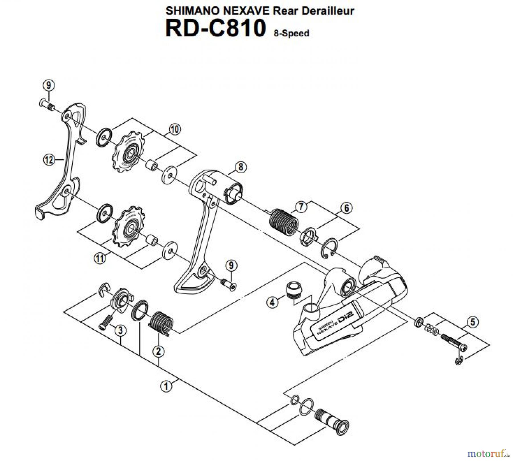  Shimano RD Rear Derailleur - Schaltwerk RD-C810