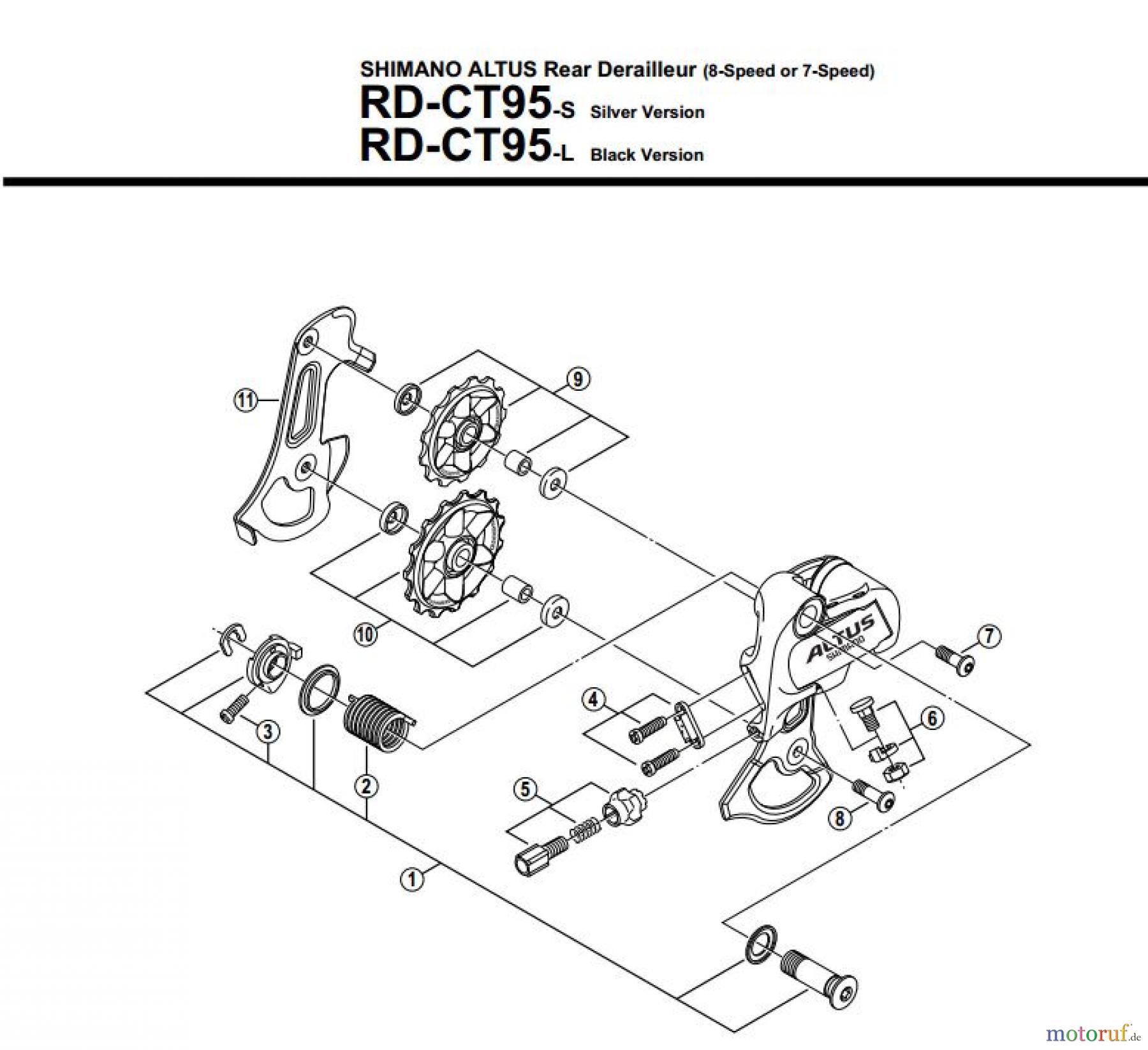  Shimano RD Rear Derailleur - Schaltwerk RD-CT95