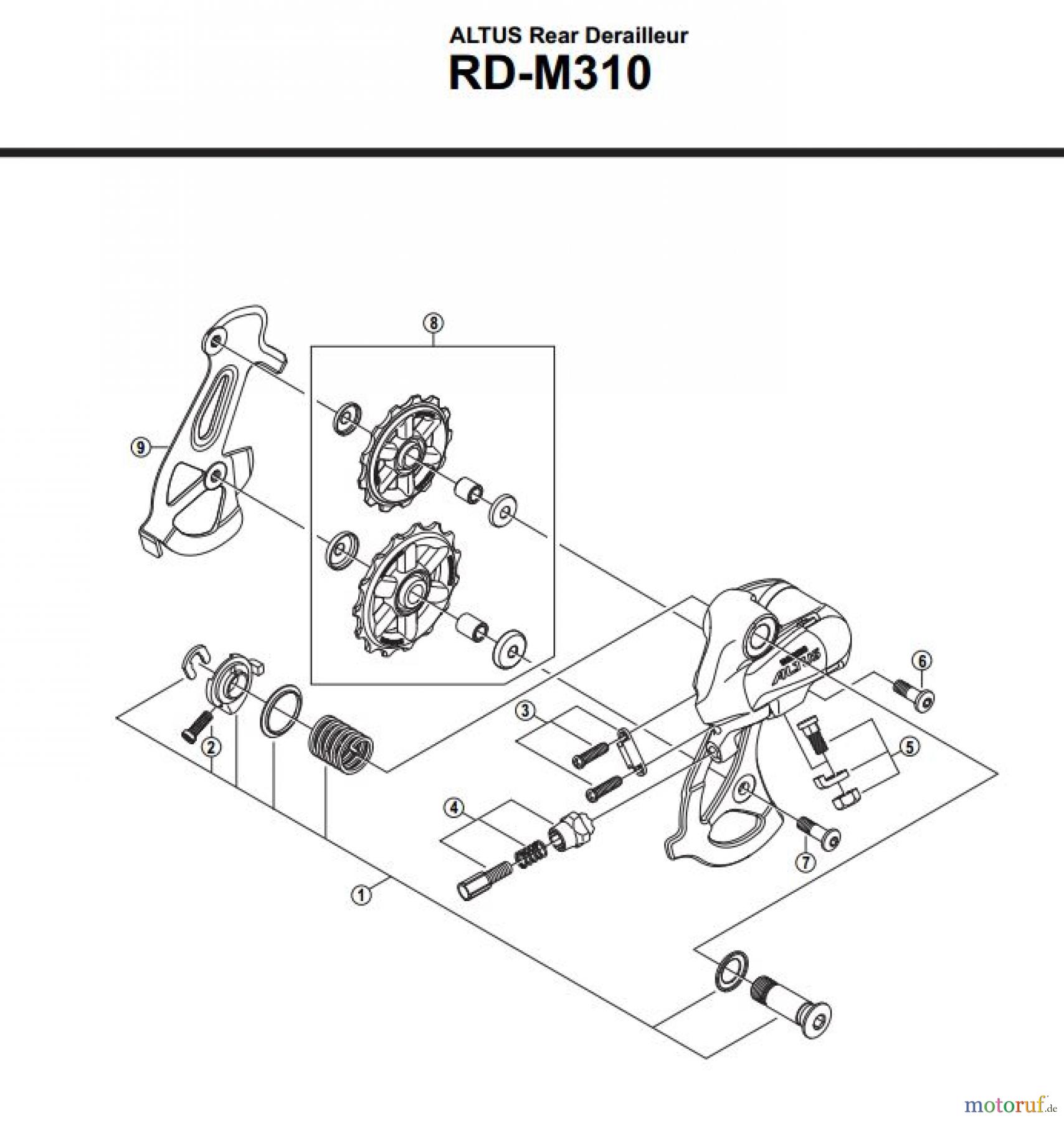  Shimano RD Rear Derailleur - Schaltwerk RD-M310-2678