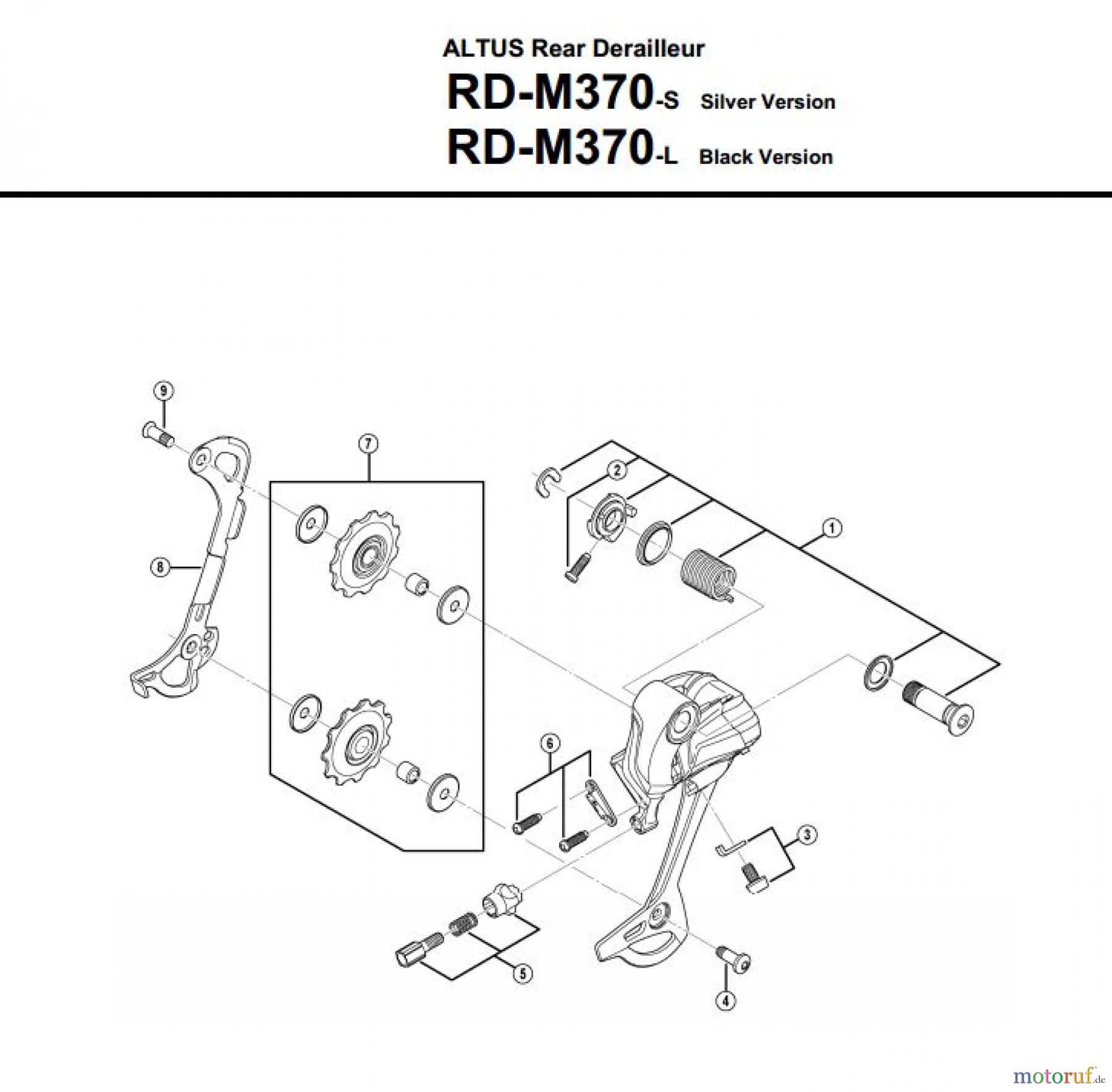  Shimano RD Rear Derailleur - Schaltwerk RD-M370-3478