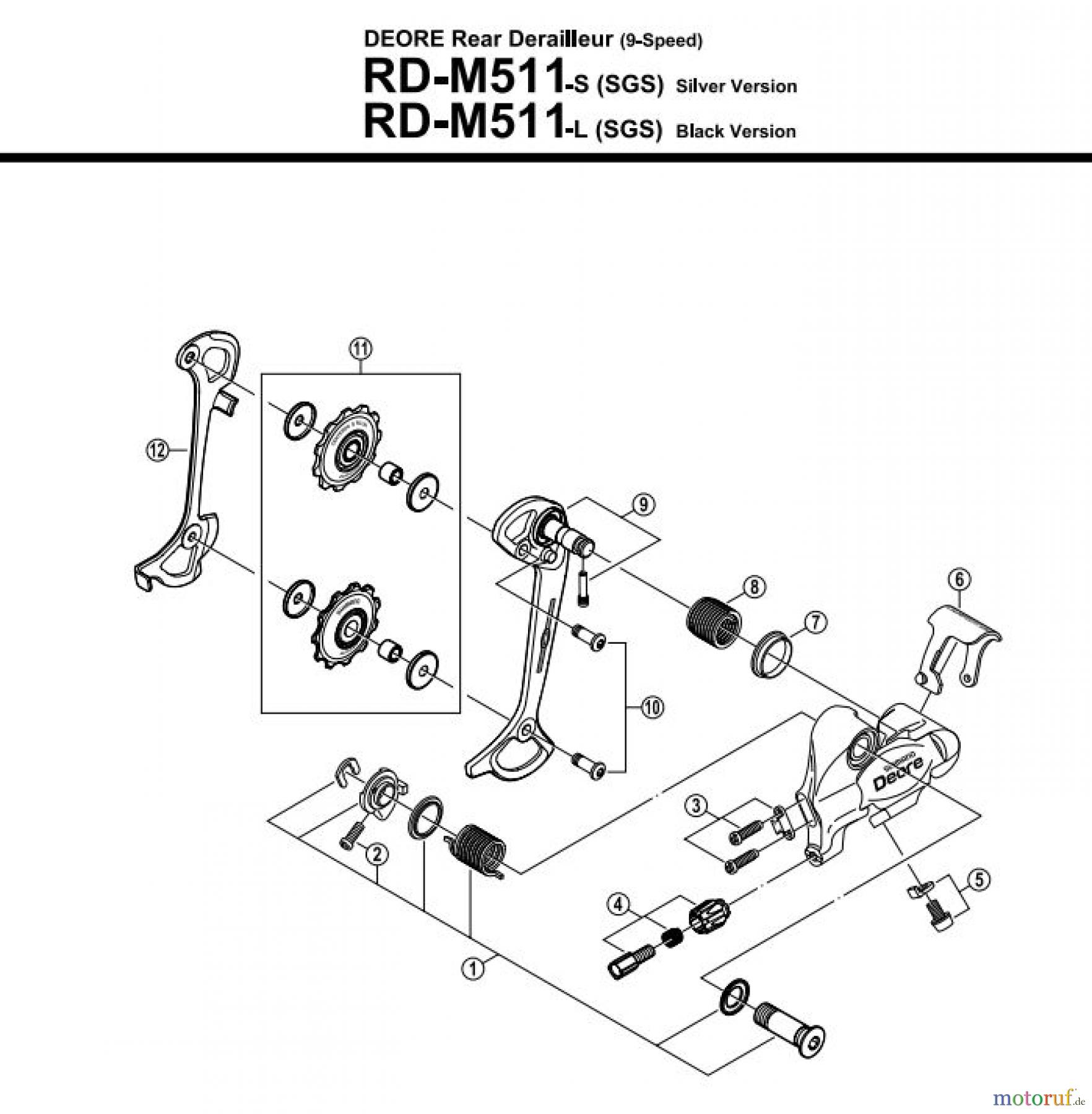 Shimano rd best sale m511 deore