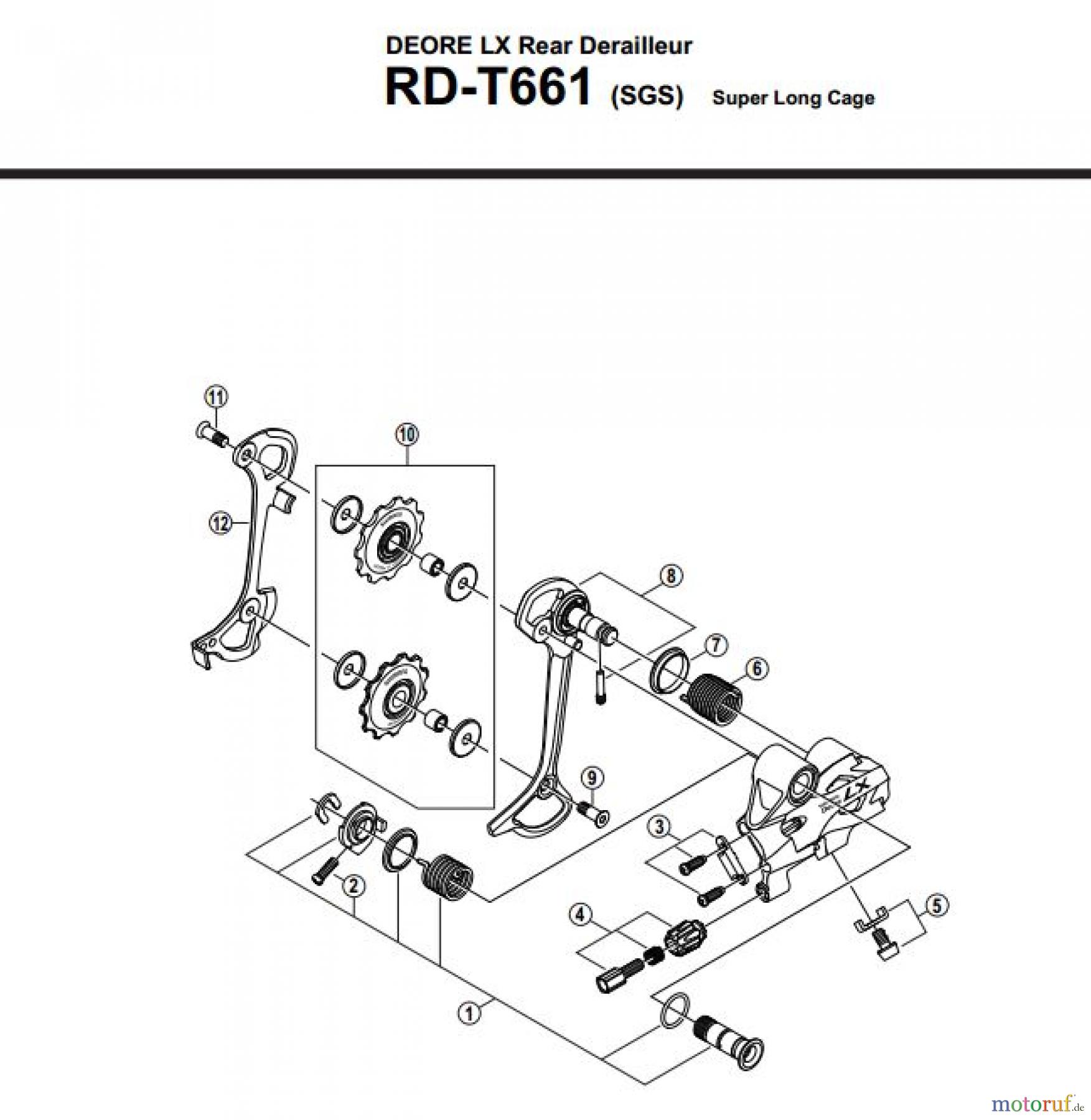  Shimano RD Rear Derailleur - Schaltwerk RD-T661-2841