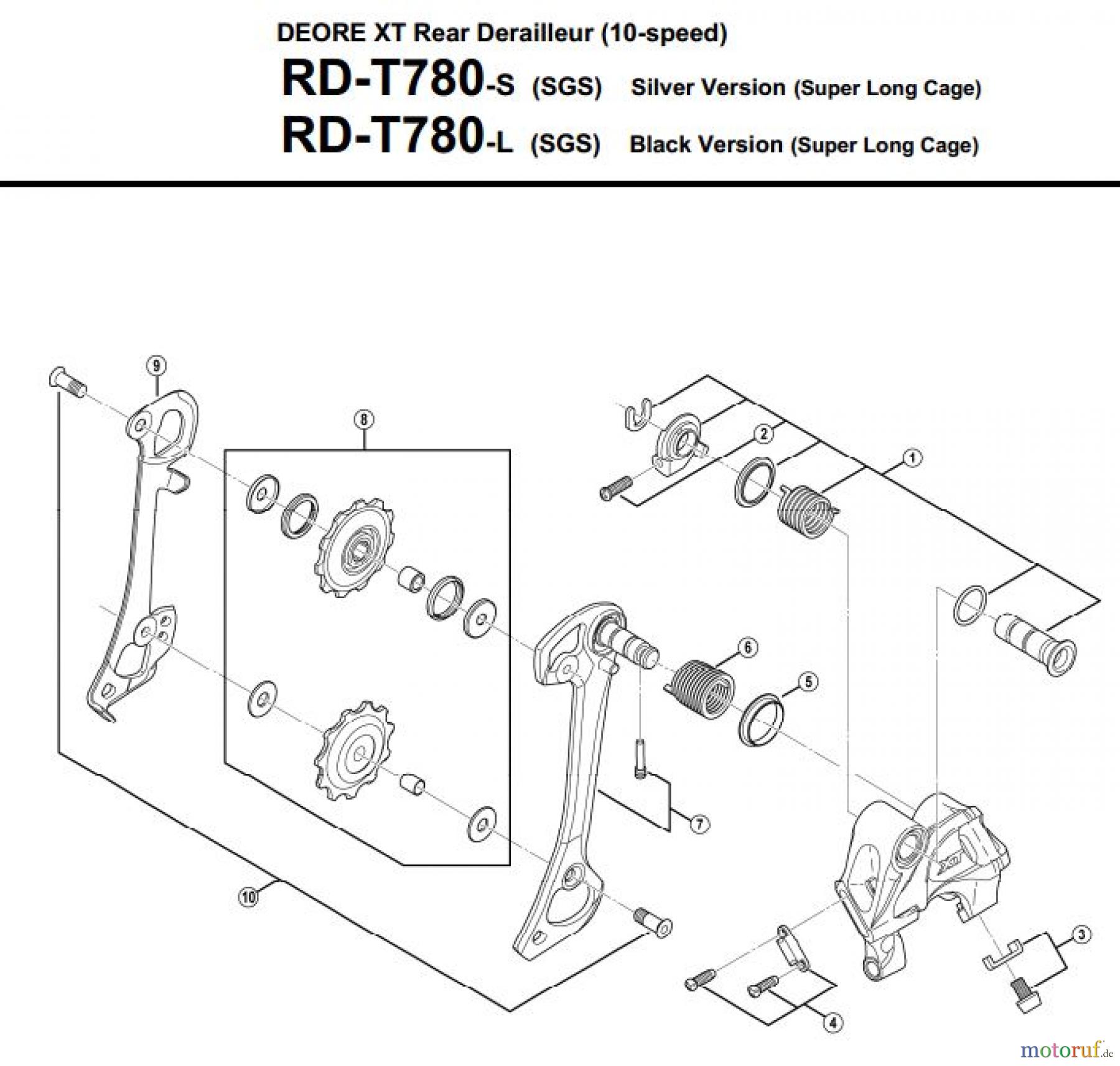  Shimano RD Rear Derailleur - Schaltwerk RD-T780-3181