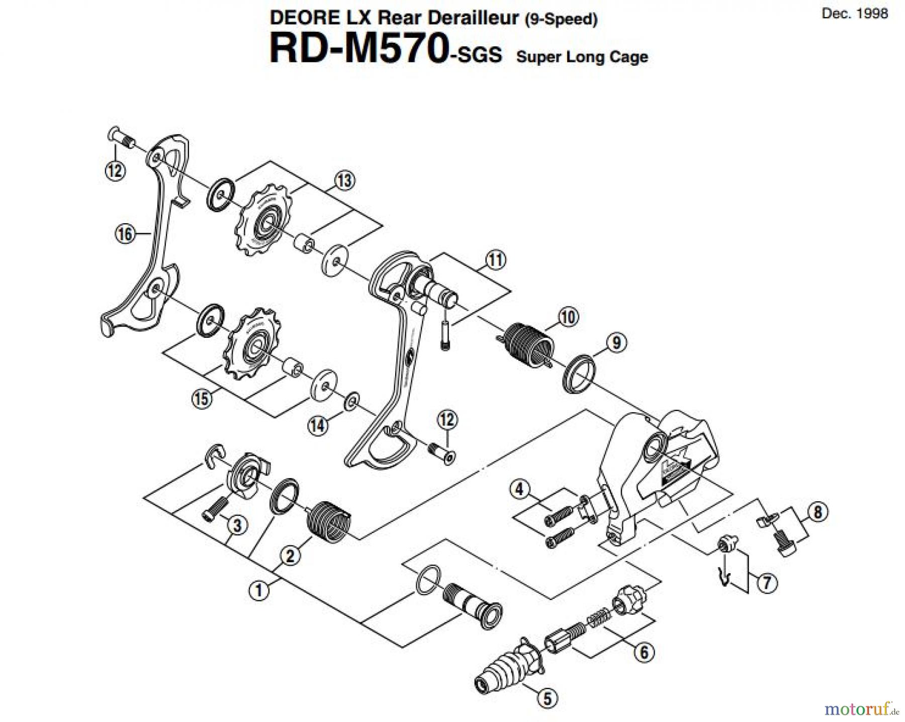  Shimano RD Rear Derailleur - Schaltwerk RD-M570