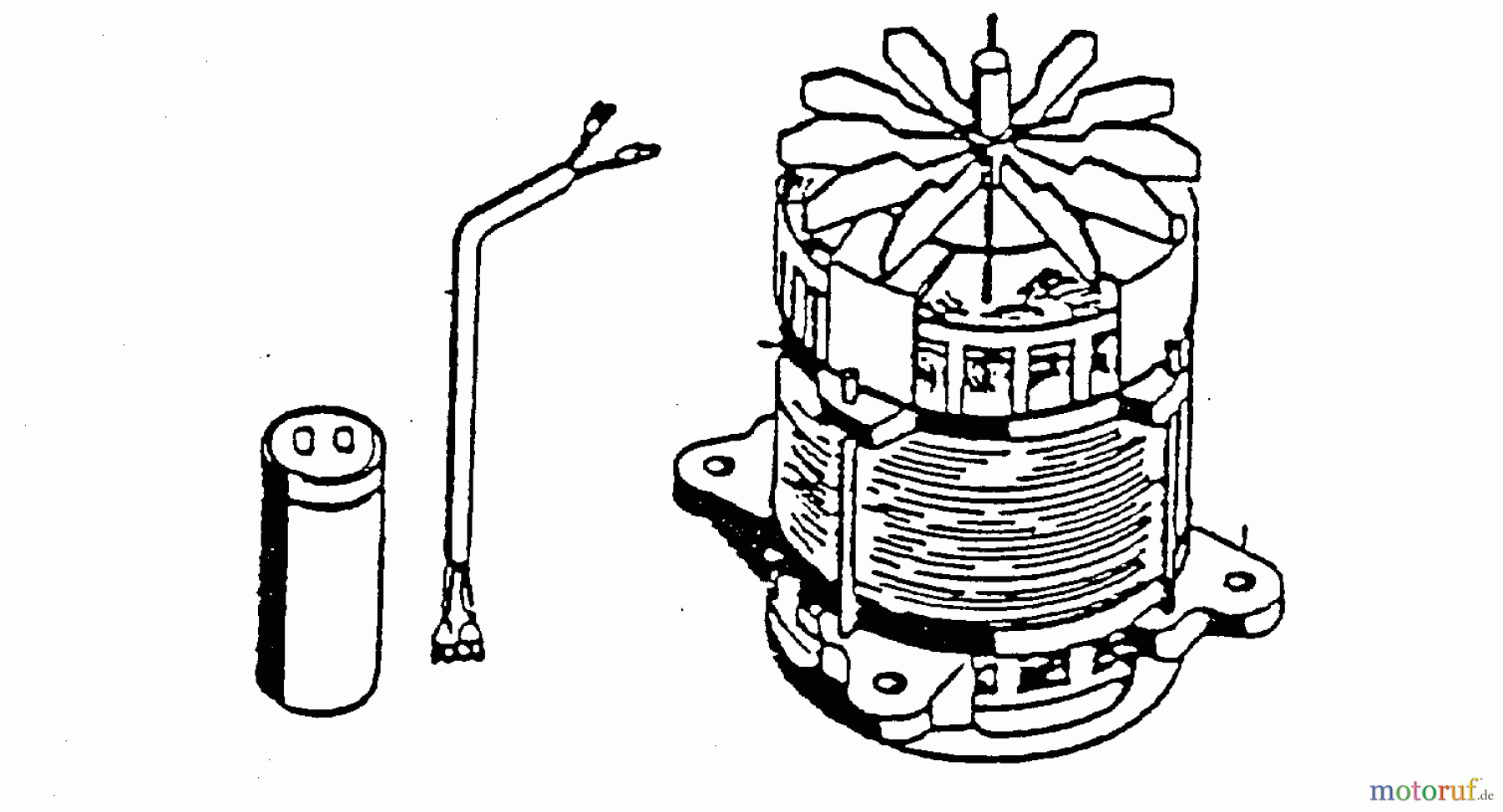  Wolf-Garten Electric verticutter 32 E 3568000 Series G, H  (1996) Electric motor