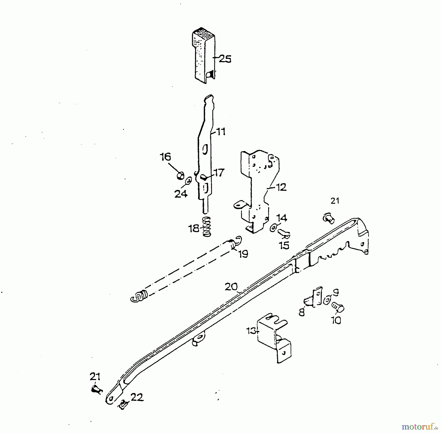  Wolf-Garten Petrol mower self propelled 6.42 BA 4722580 Series C  (1996) Cutting hight adjustment